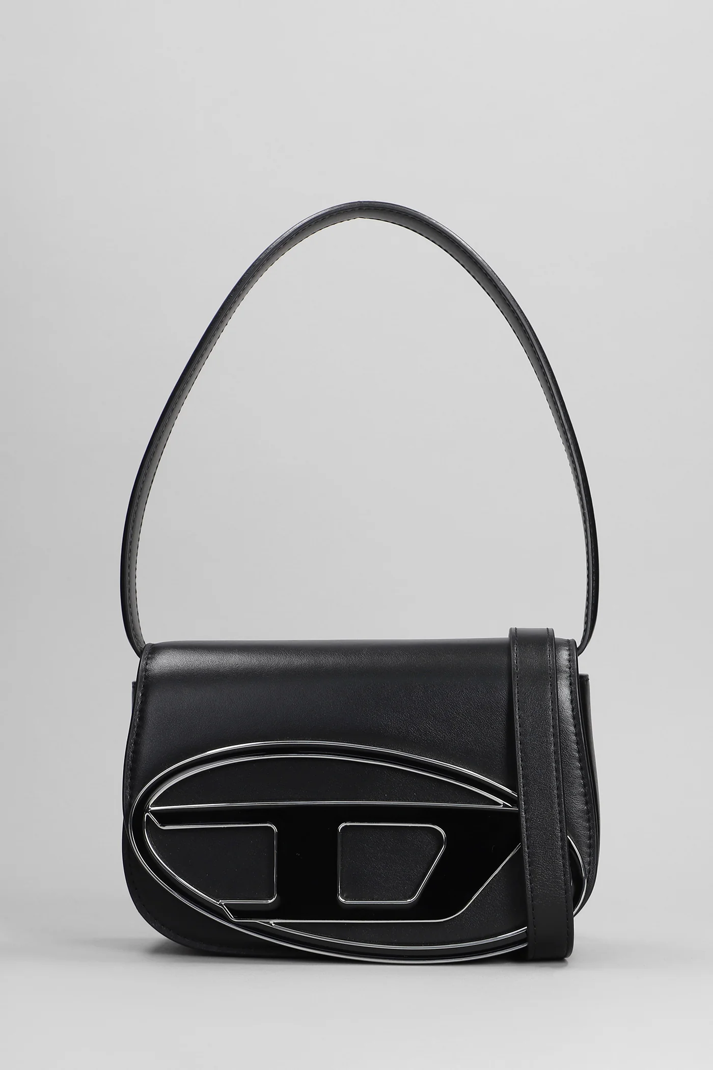 1dr Shoulder bag in black leather - Image 13