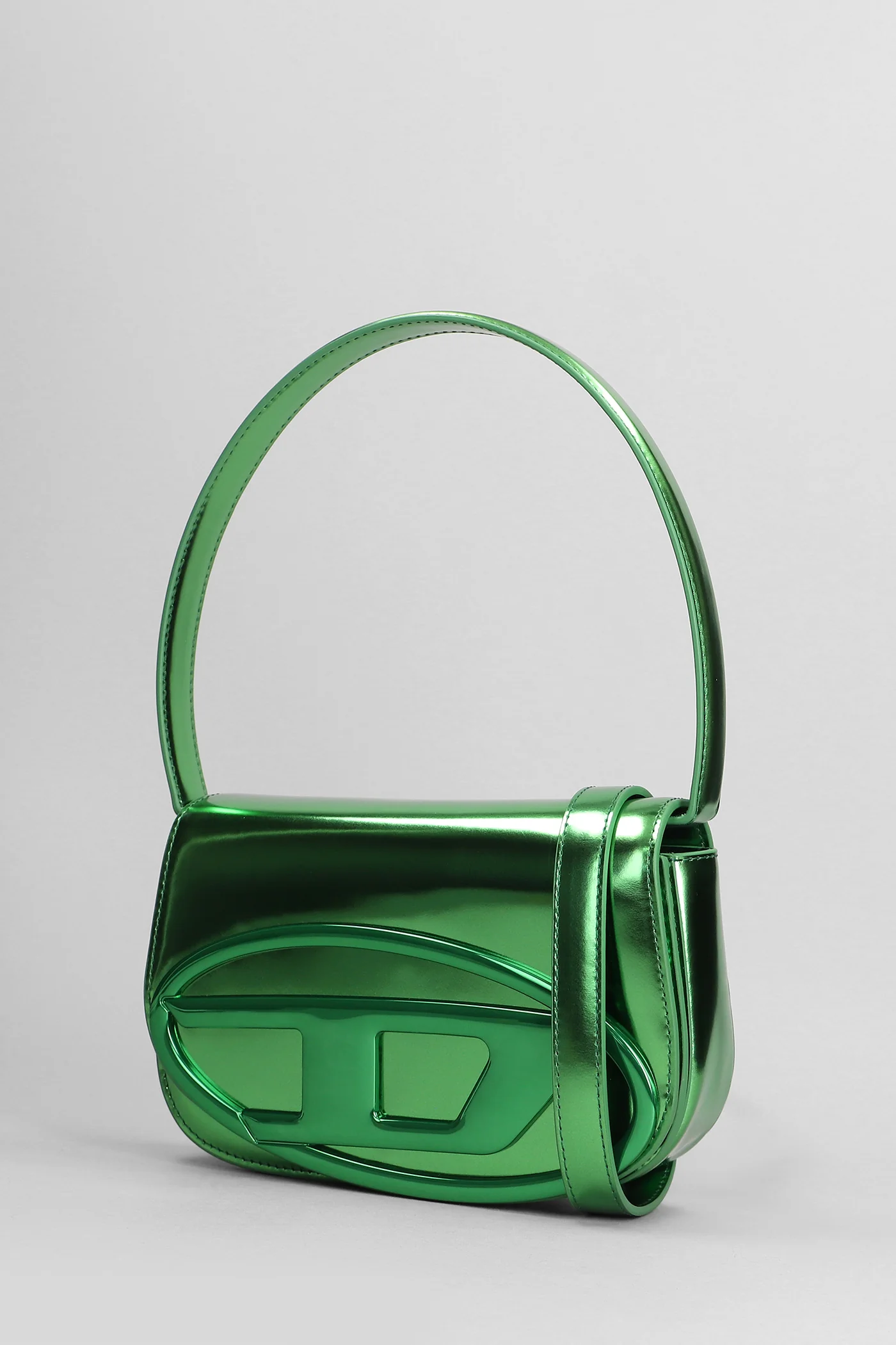 1dr Shoulder bag in green leather - Image 2
