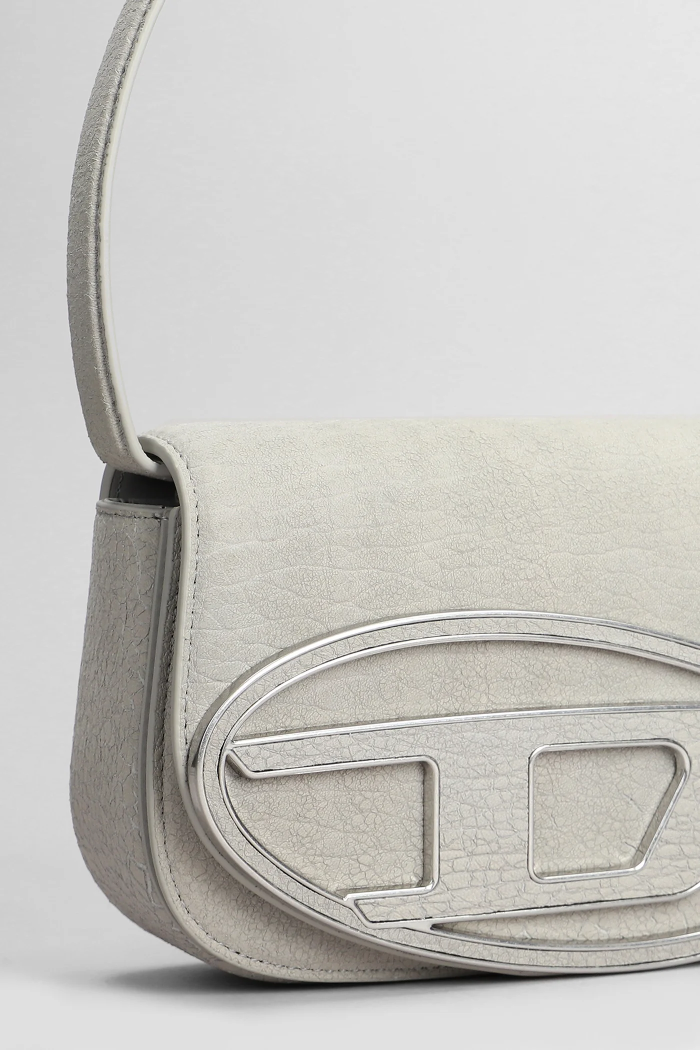 1dr Shoulder bag in grey leather - Image 4