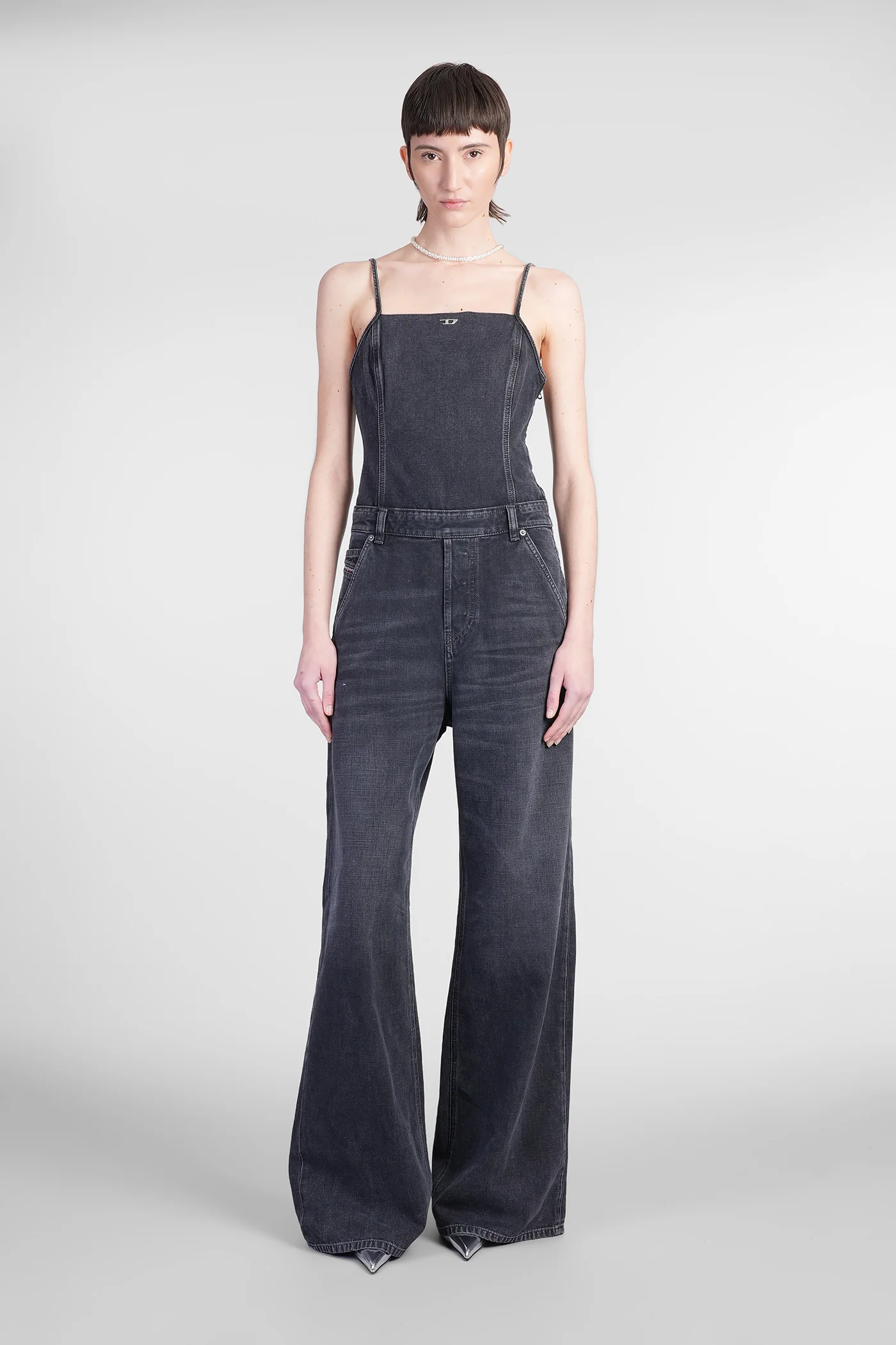 De vors Jumpsuit in black denim