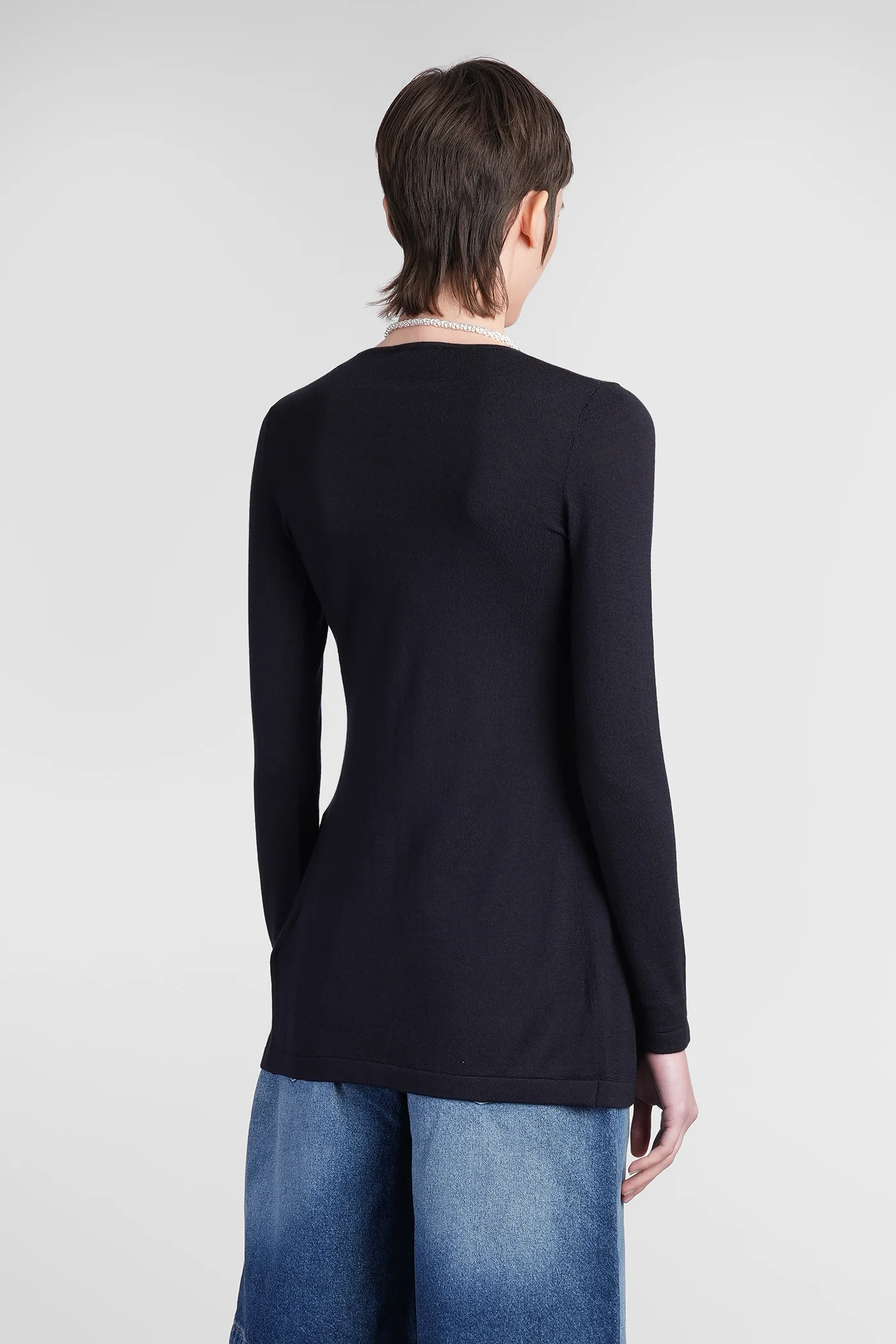 M pierry Cardigan in black wool - Image 3
