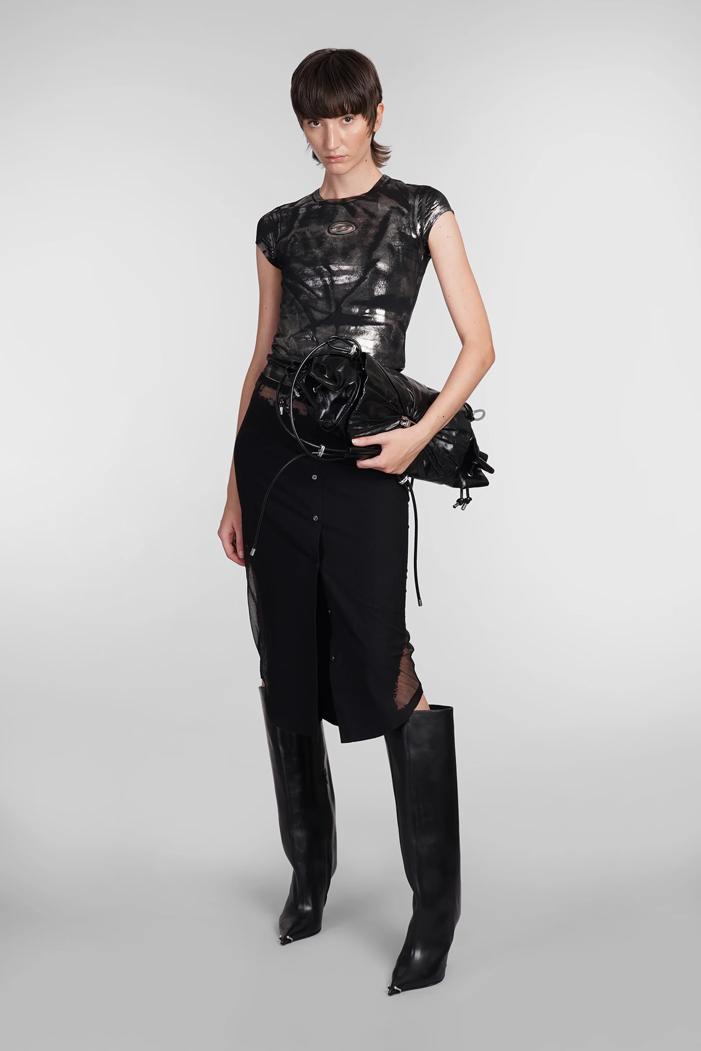 T angie P1 T-Shirt in black Modal - Image 2