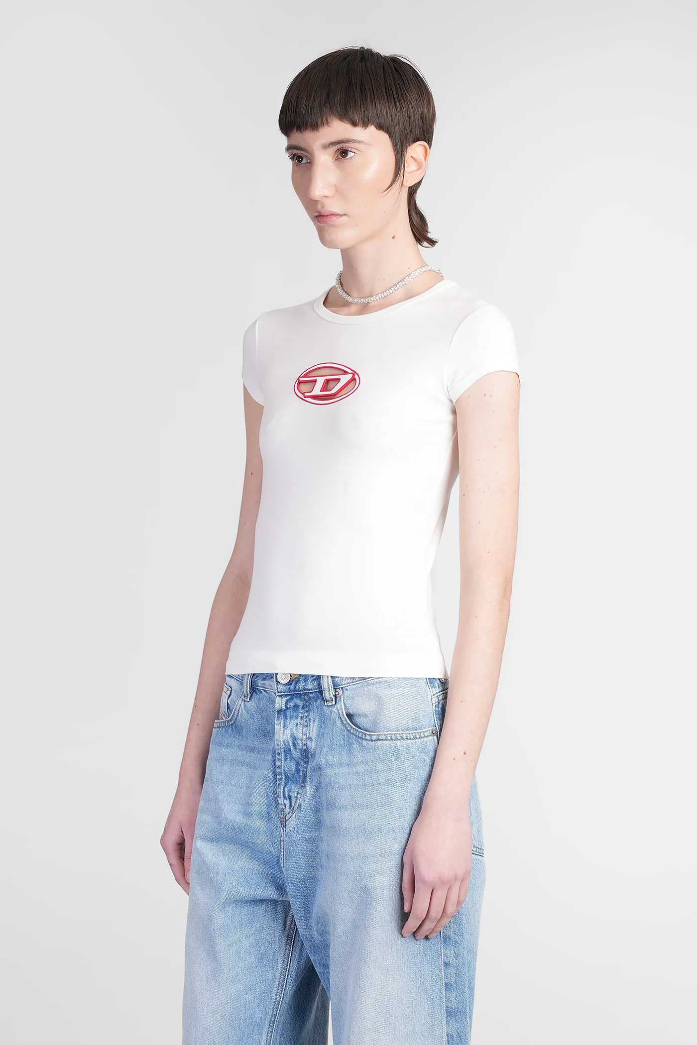 T angie T-Shirt in beige cotton - Image 4