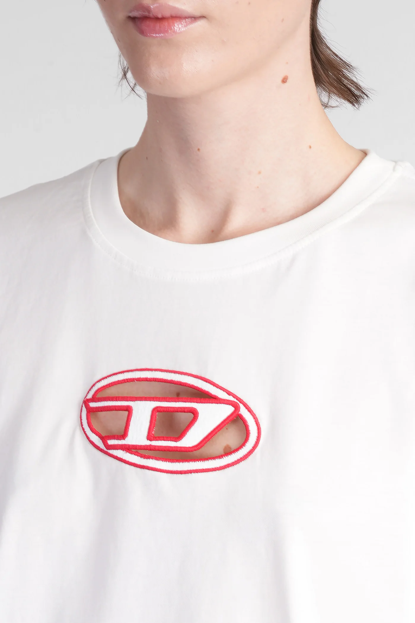 T buxt crop T-Shirt in white cotton - Image 5