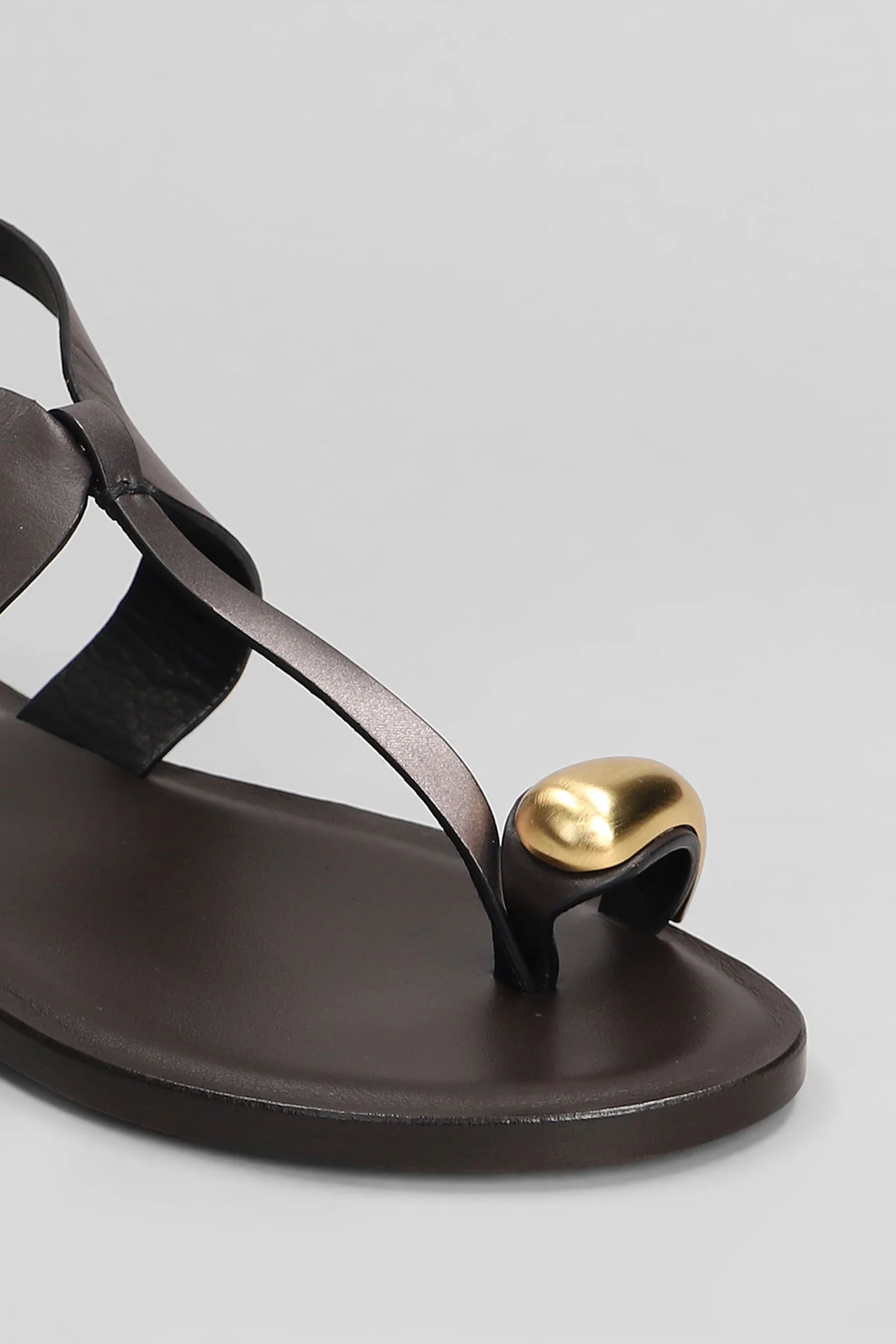 Flats in brown leather - Image 5