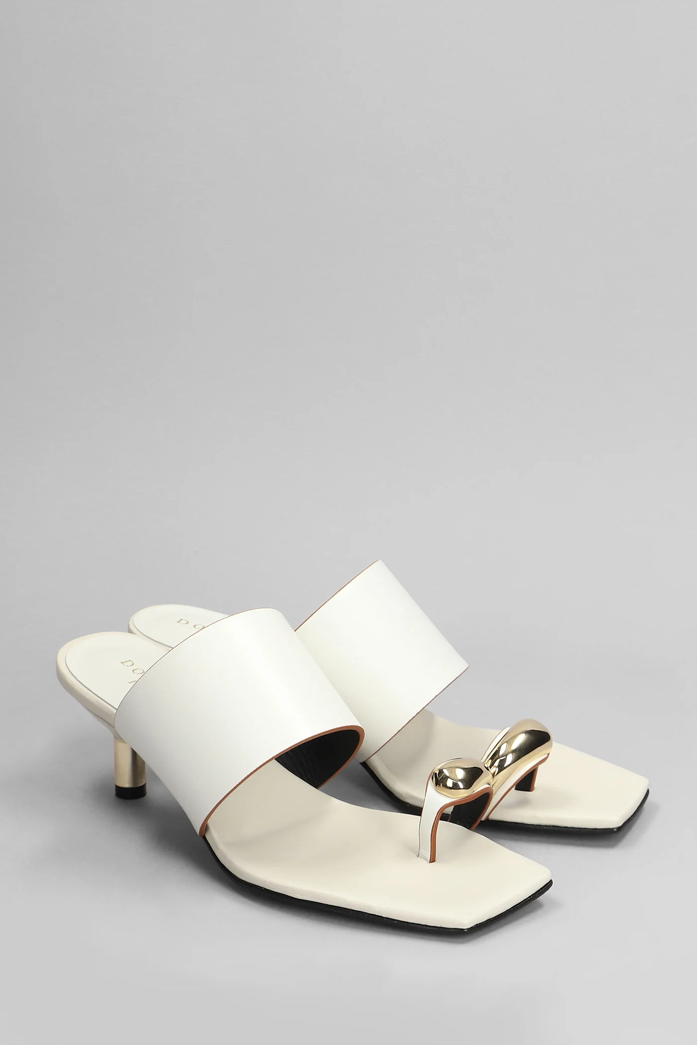 Slipper-Mule in beige leather - Image 2