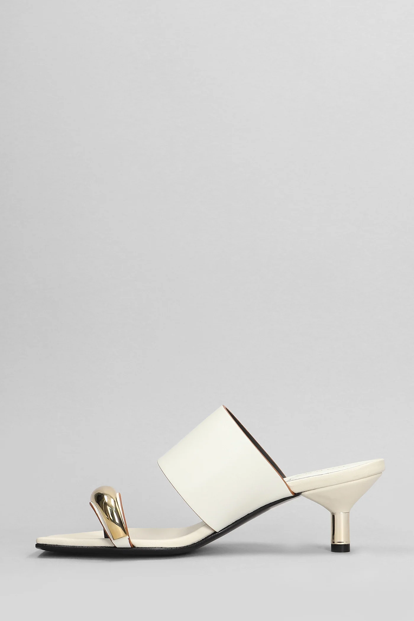 Slipper-Mule in beige leather - Image 3