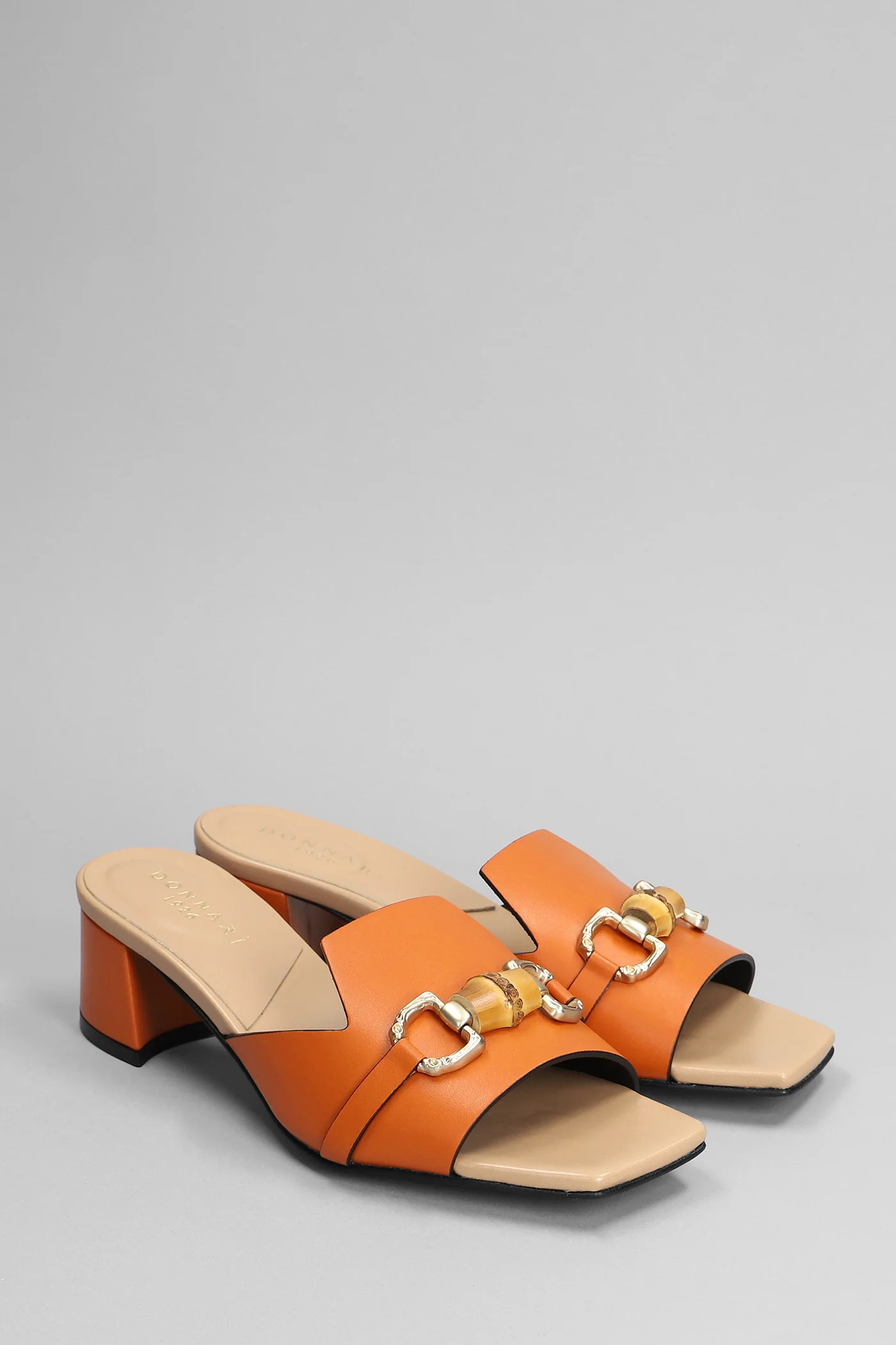 Slipper-Mule in orange leather - Image 2
