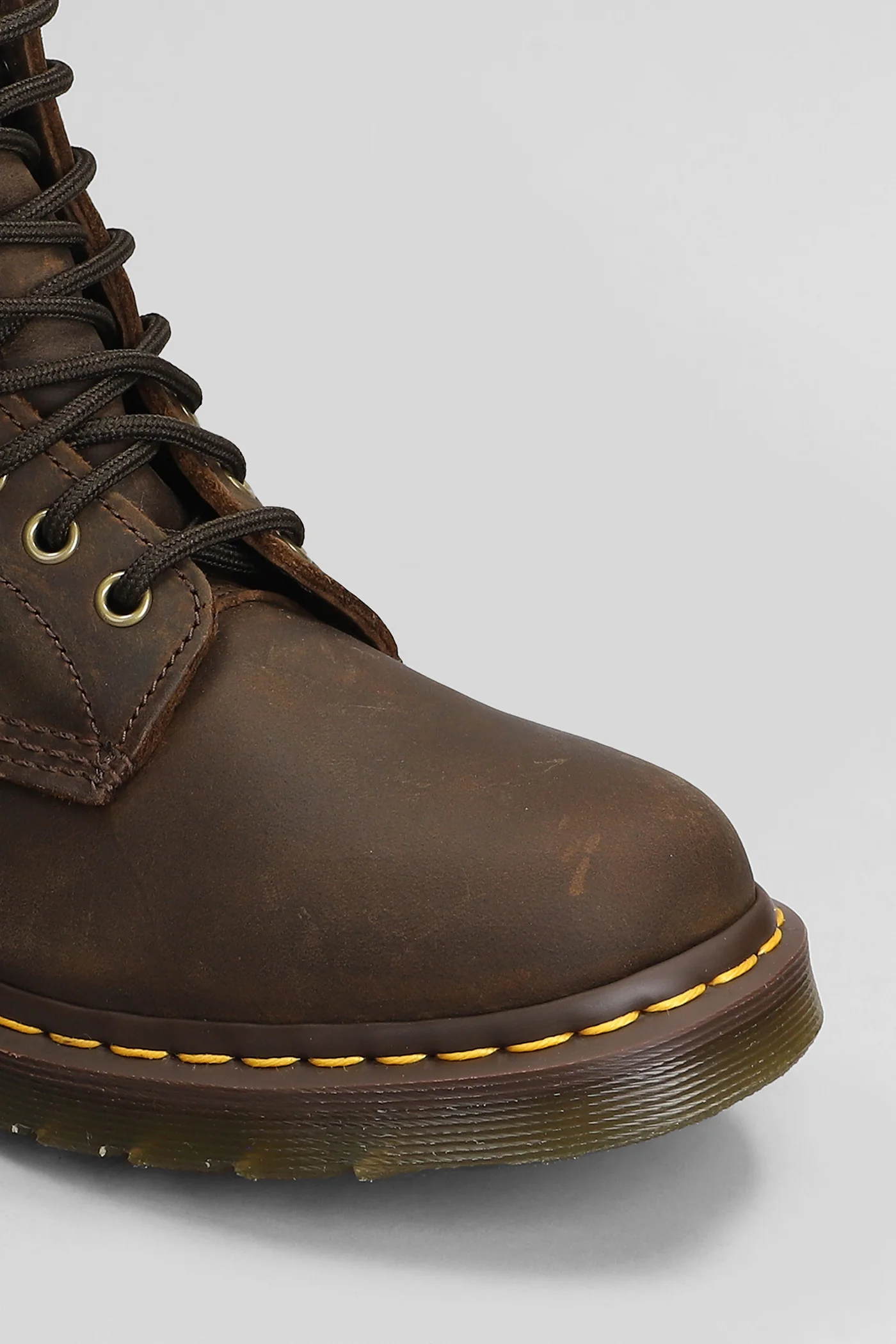 1460 Combat boots in brown leather - Image 5
