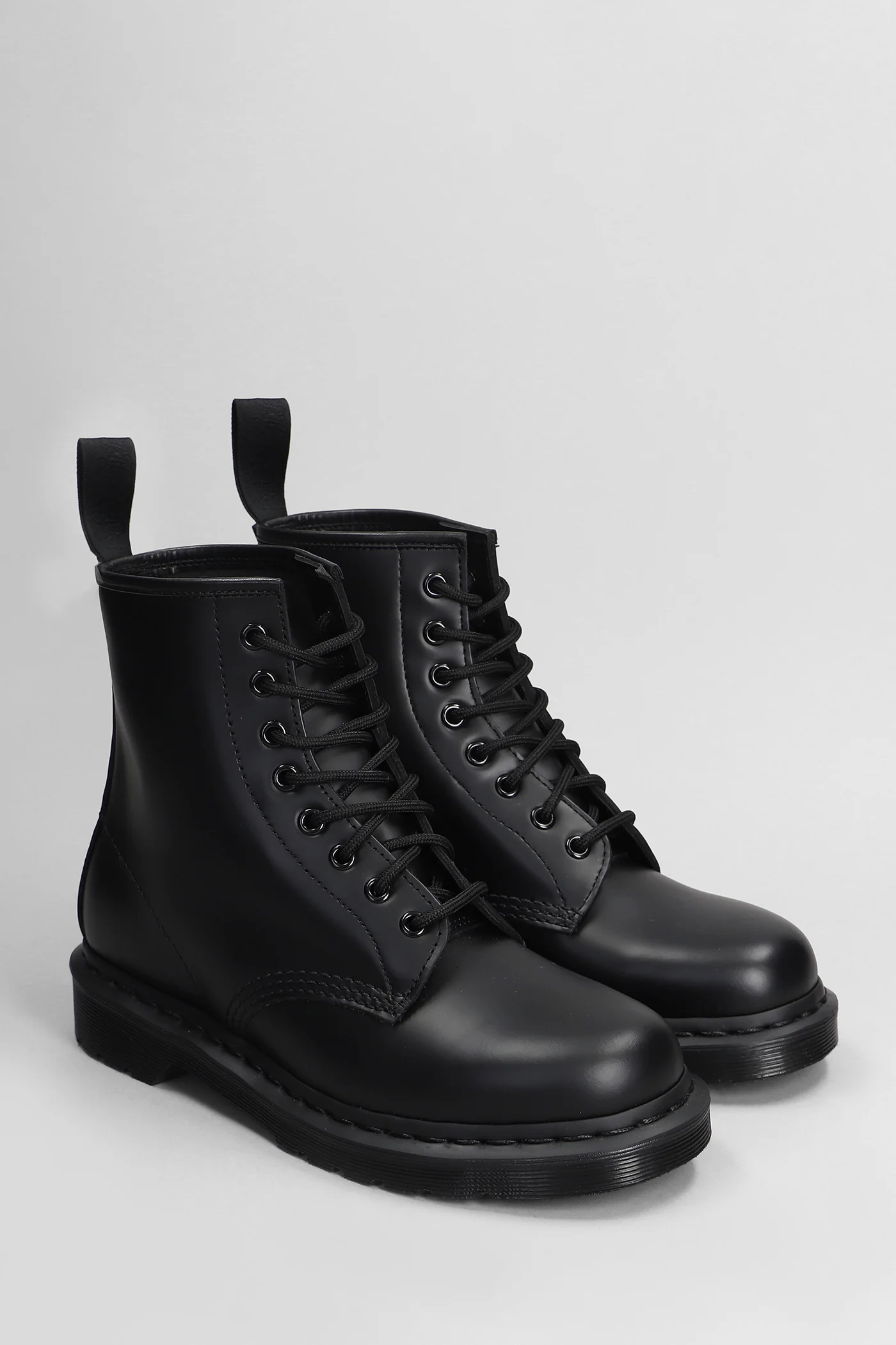 1460 Mono Combat boots in black leather - Image 2