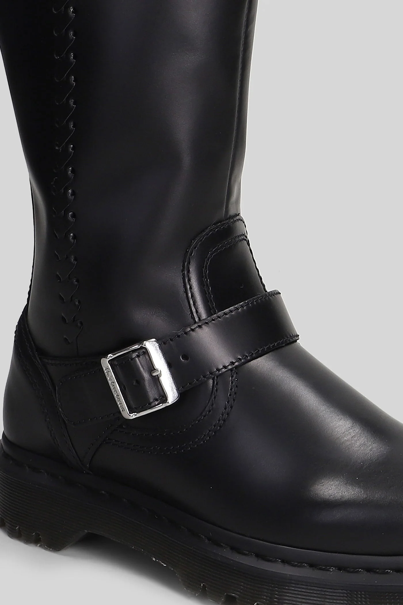 Anistone low heels boots in black leather - Image 5