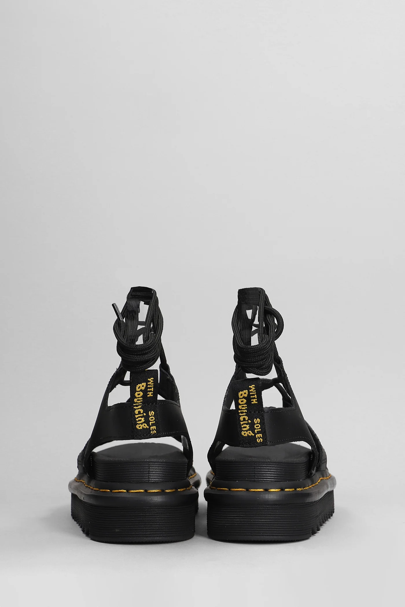 Nartilla Sandals in black leather - Image 4
