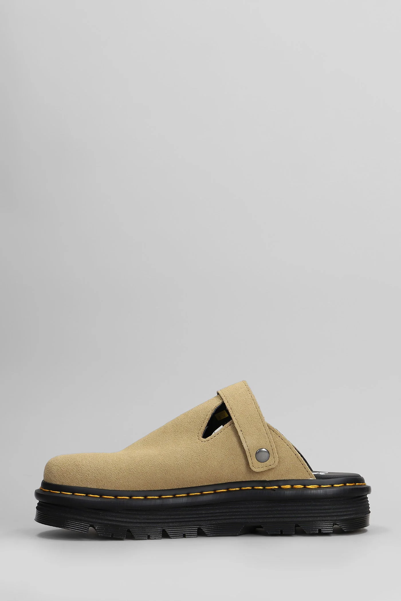 Zebzag Slipper-Mule in beige suede - Image 3