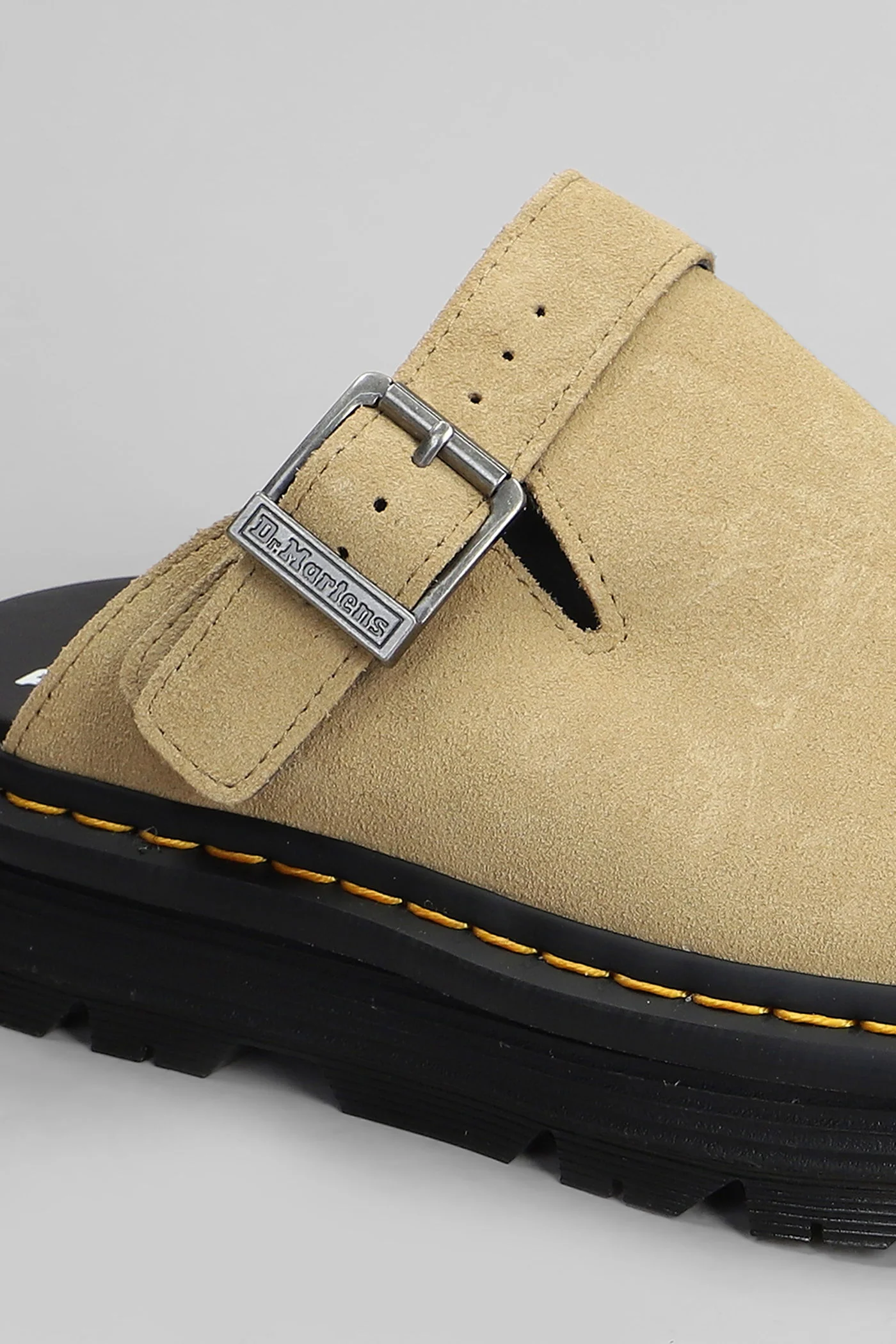 Zebzag Slipper-Mule in beige suede - Image 5