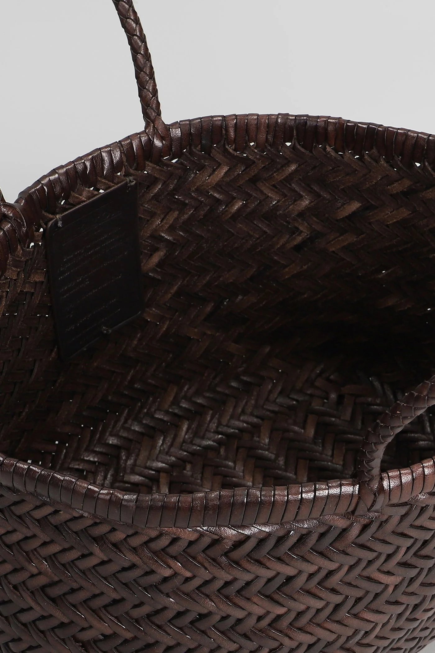 Bamboo 3 jump small Tote in brown leather - Image 4