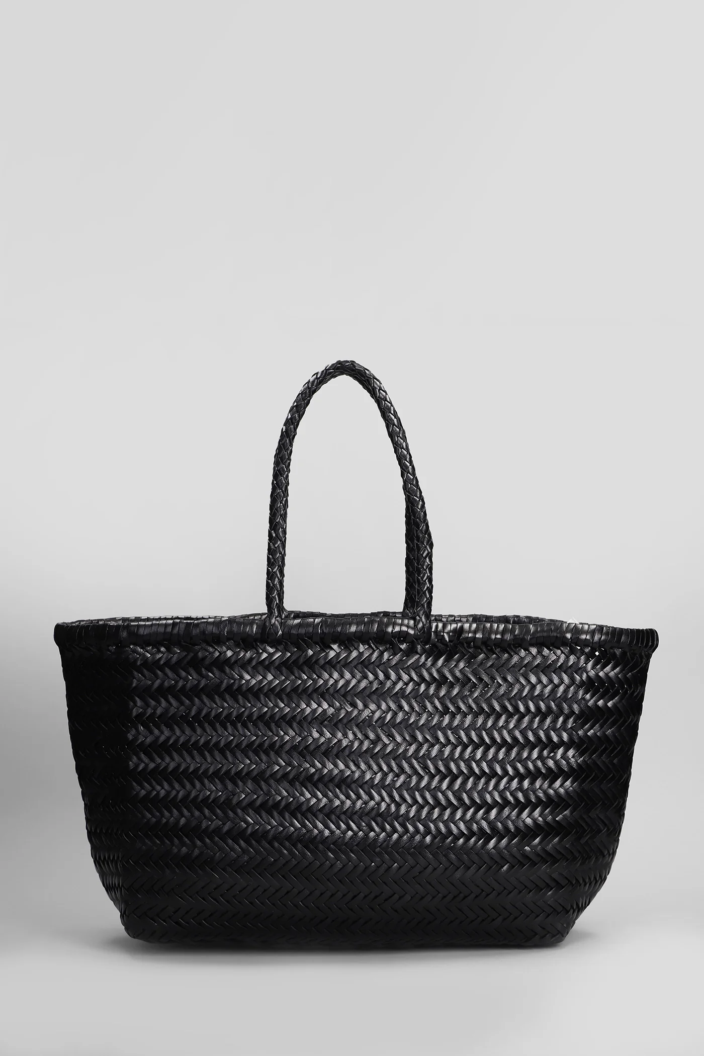 Bamboo Triple Jump Tote in black leather