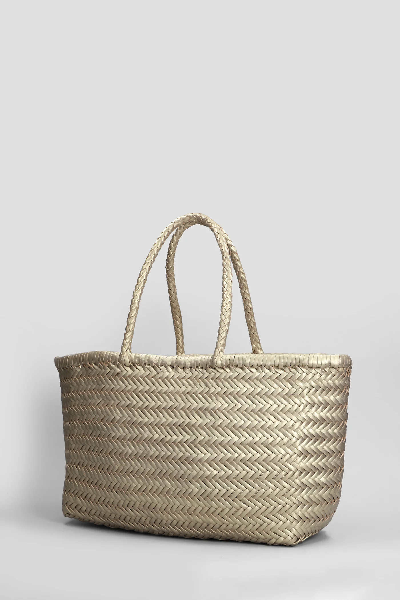 Bamboo Triple Jump Tote in gold leather - Image 2