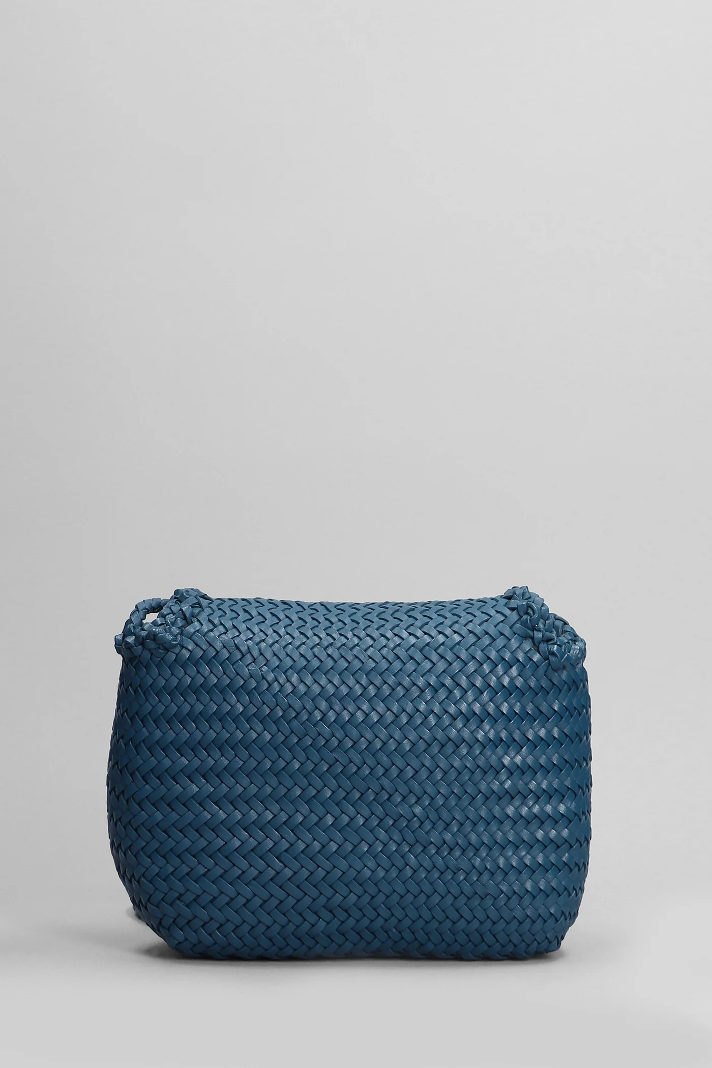 Mini City Shoulder bag in blue leather - Image 3