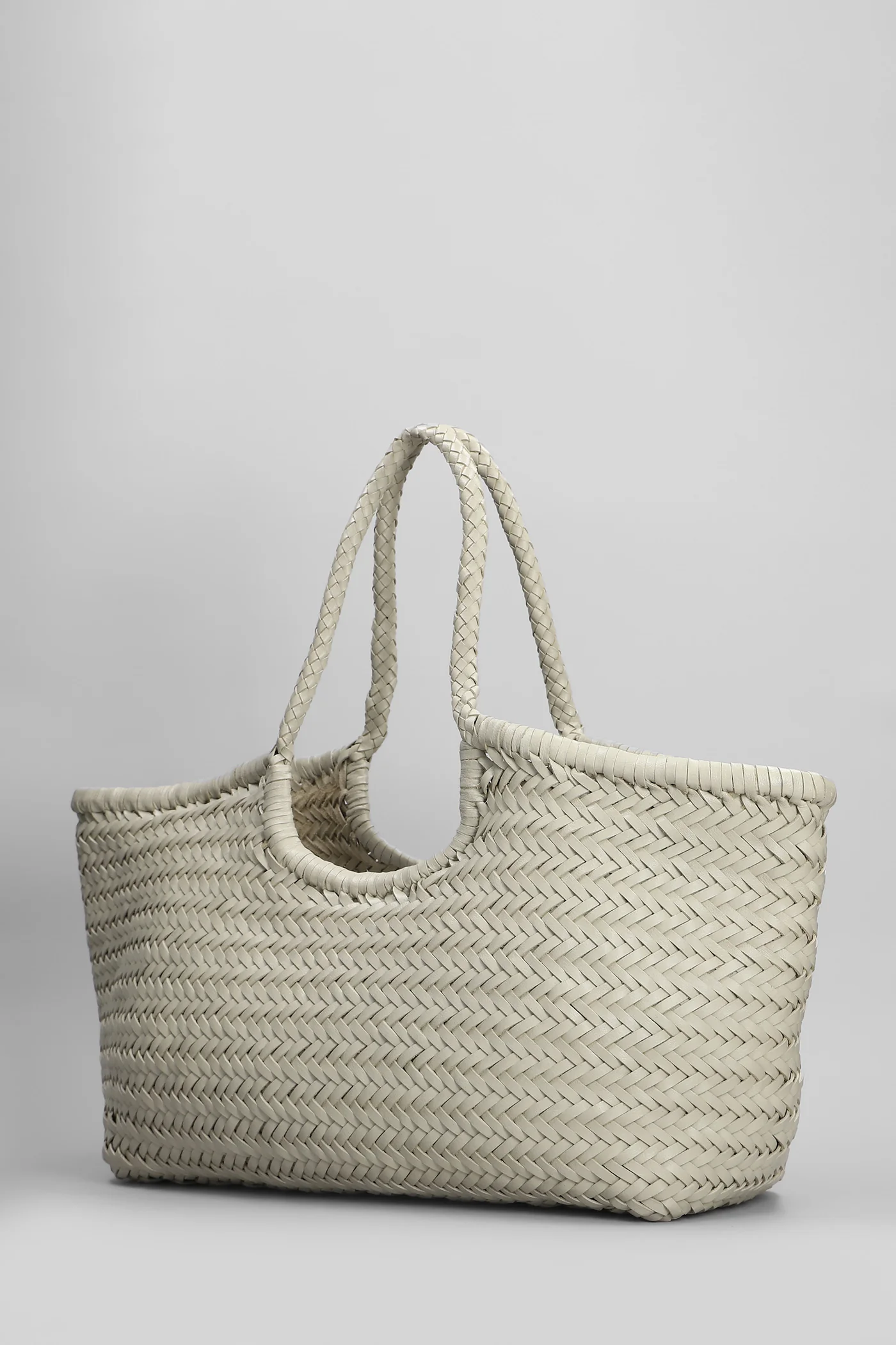 Nantucket Basket Big Tote in beige leather - Image 2