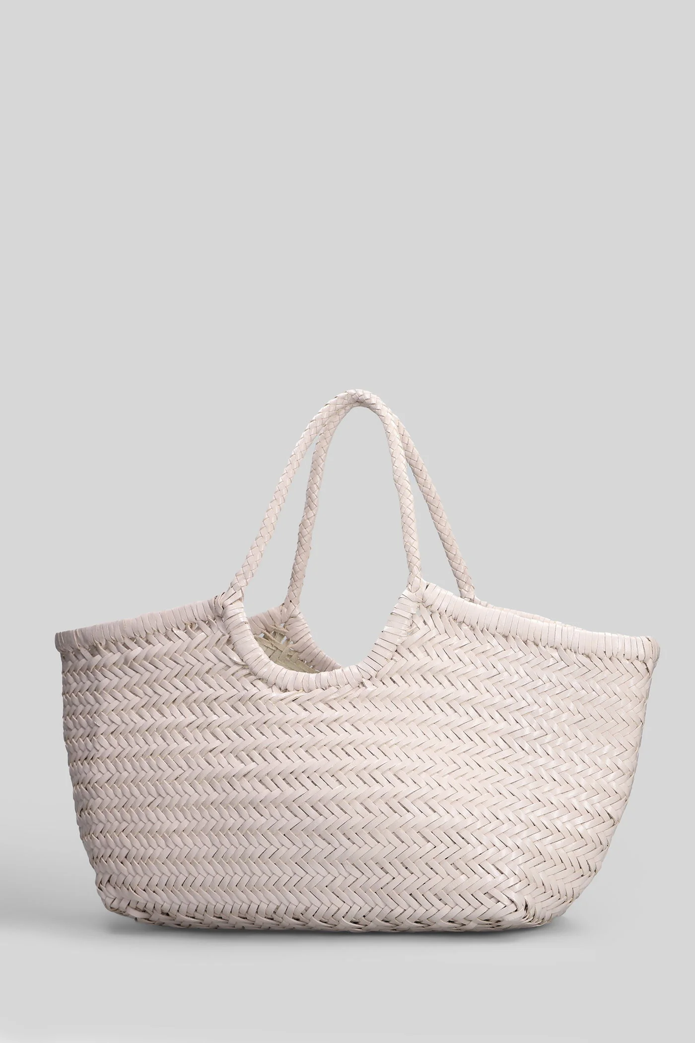 Nantucket Basket Big Tote in beige leather - Image 2