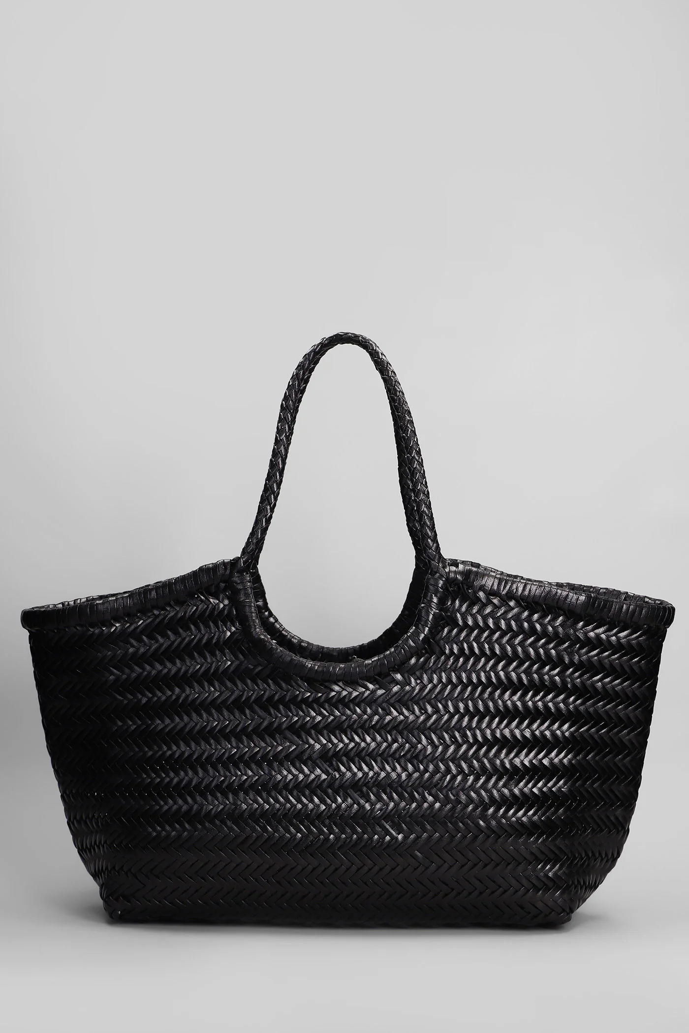 Nantucket Basket Big Tote in black leather - Image 3
