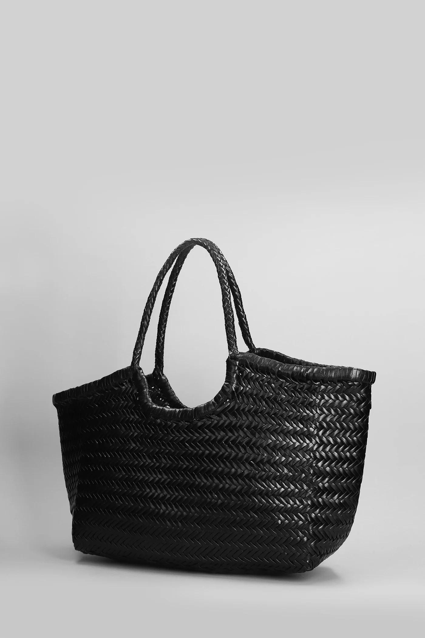 Nantucket Basket Big Tote in black leather - Image 2