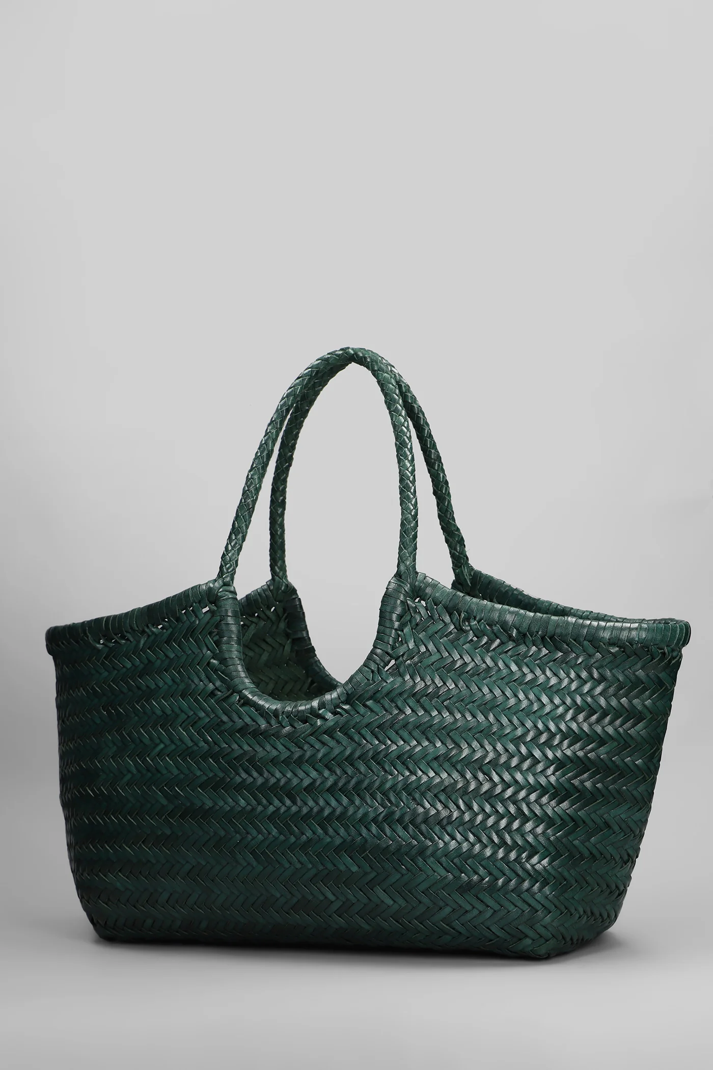 Nantucket Basket Big Tote in green leather - Image 2