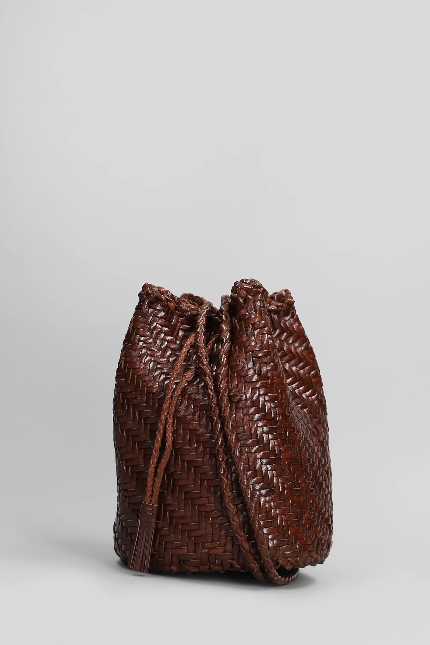 Pompom Double Jump Shoulder bag in brown leather - Image 2