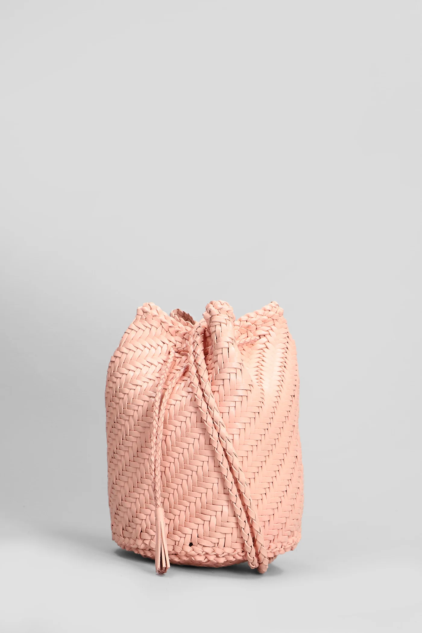Pompom Double Jump Shoulder bag in rose-pink leather - Image 2