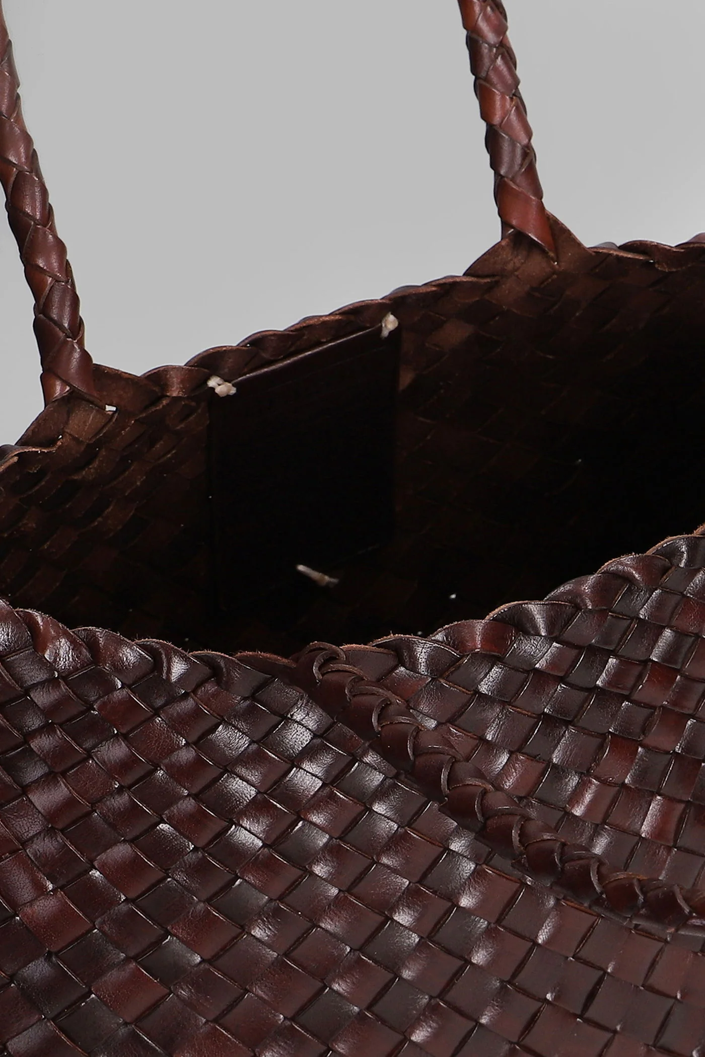 Santa Croce Big Tote in brown leather - Image 4