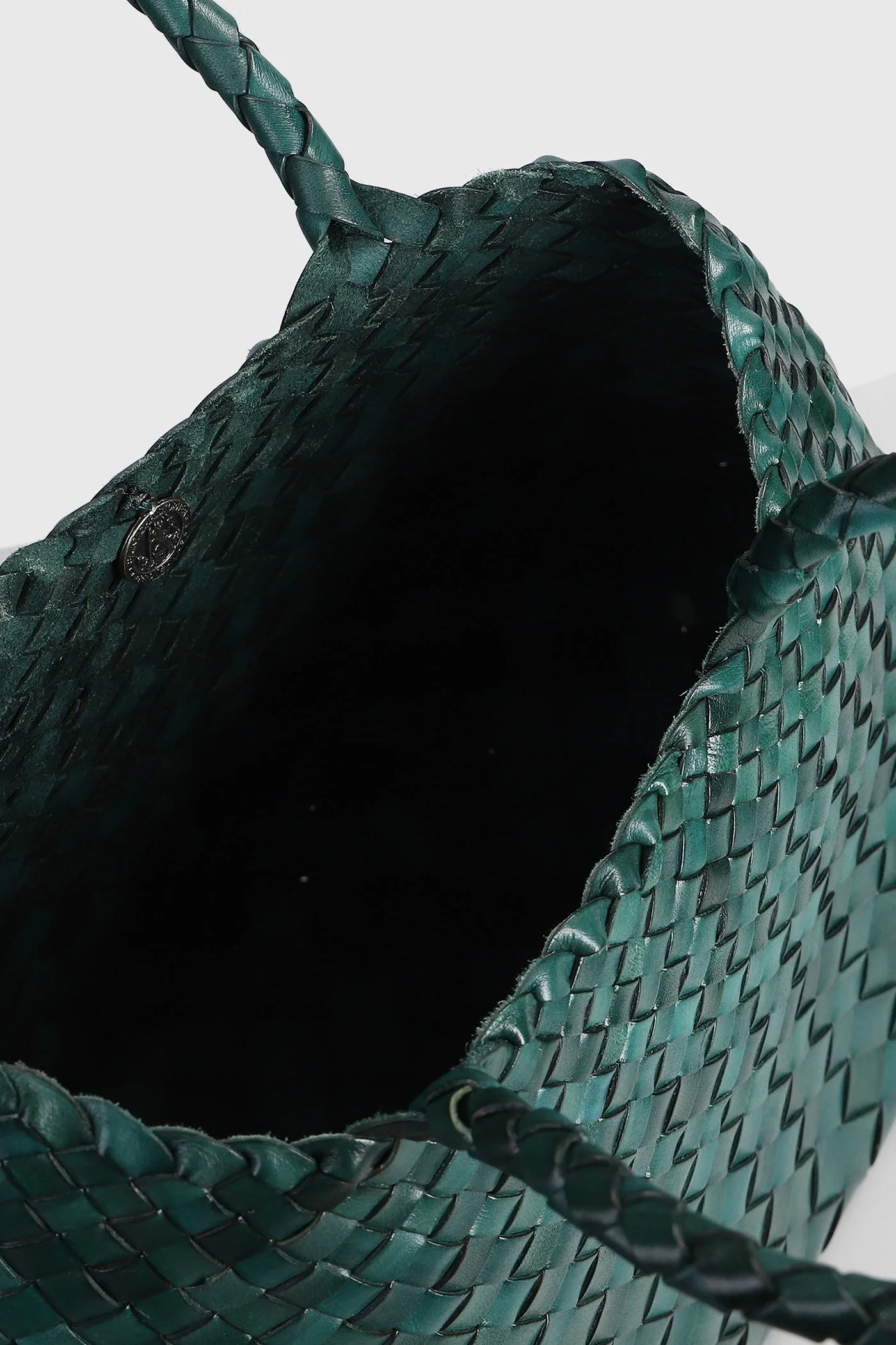 Santa Croce Big Tote in green leather - Image 4