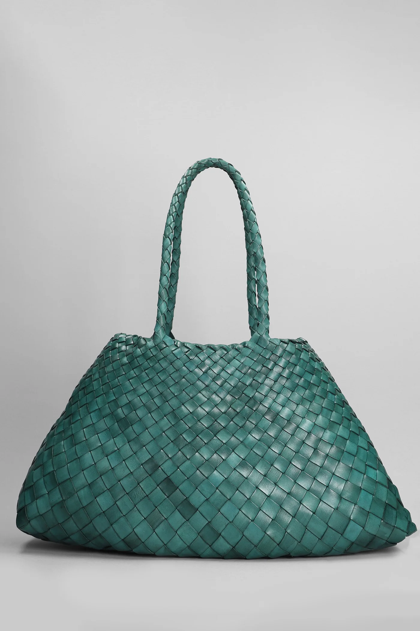 Santa Croce Big Tote in green leather - Image 3
