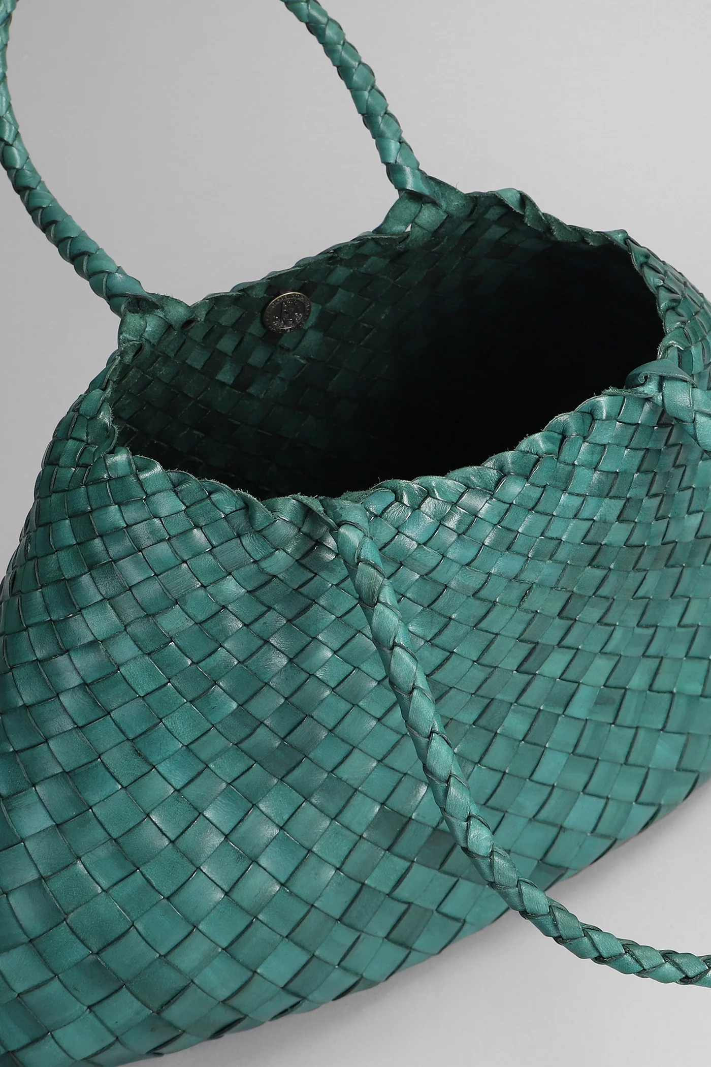 Santa Croce Big Tote in green leather - Image 4