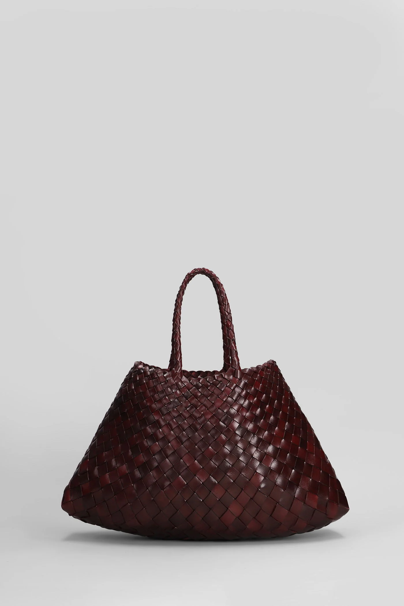 Santa Croce Small Tote in bordeaux leather