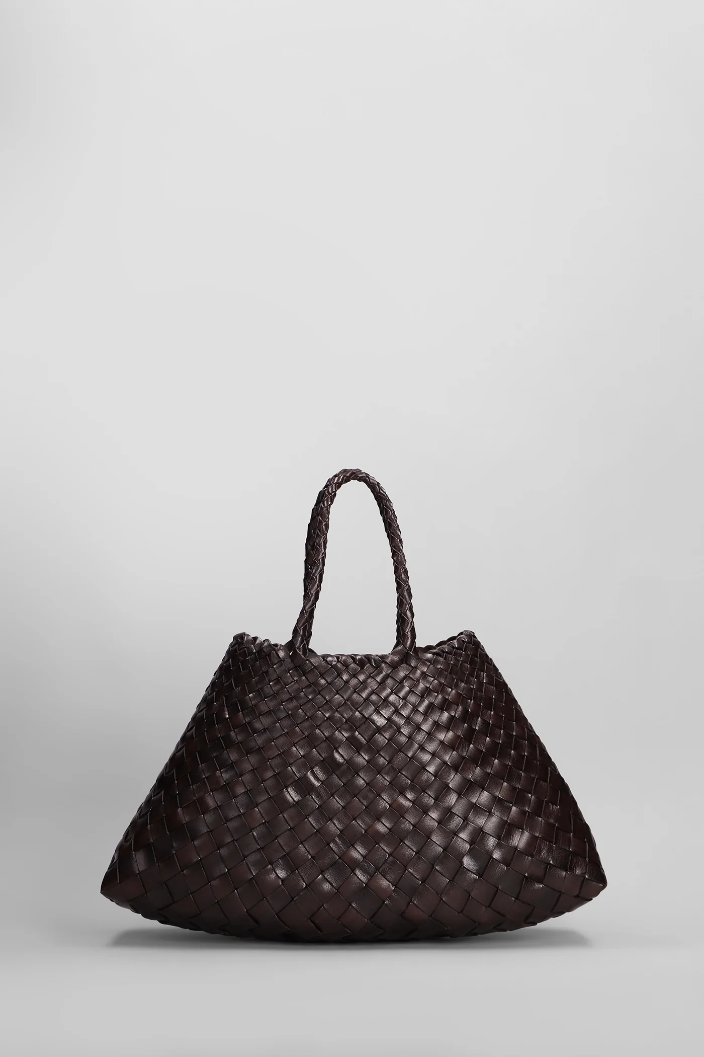 Santa Croce Small Tote in brown leather - Image 3