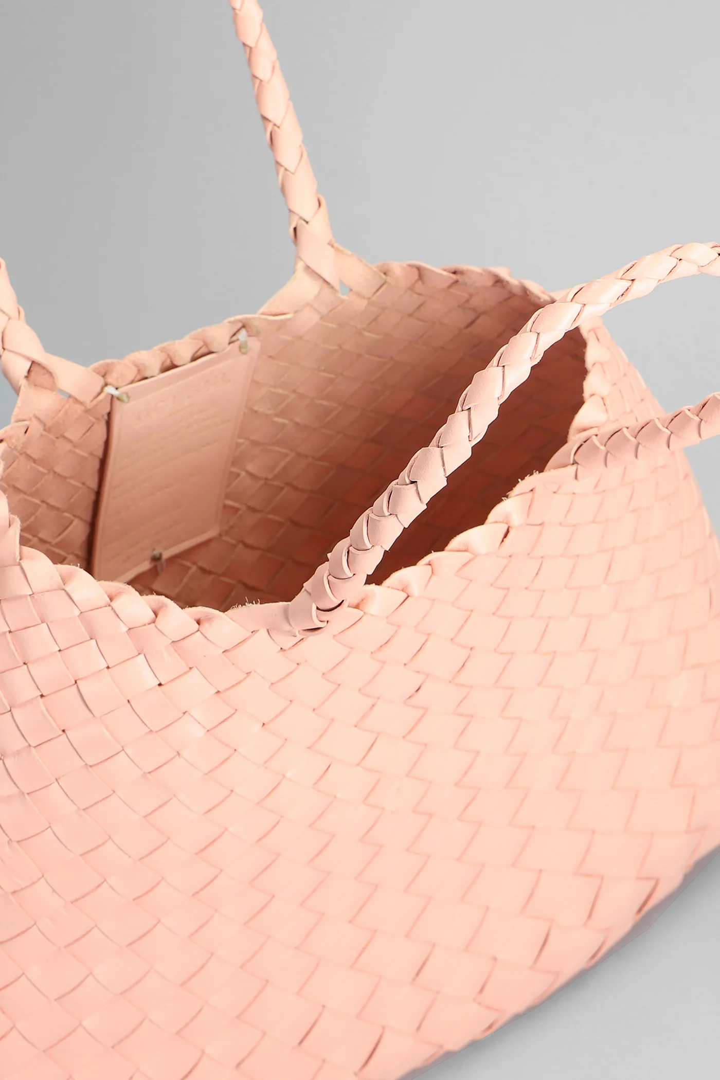 Santa Croce Small Tote in rose-pink leather - Image 4