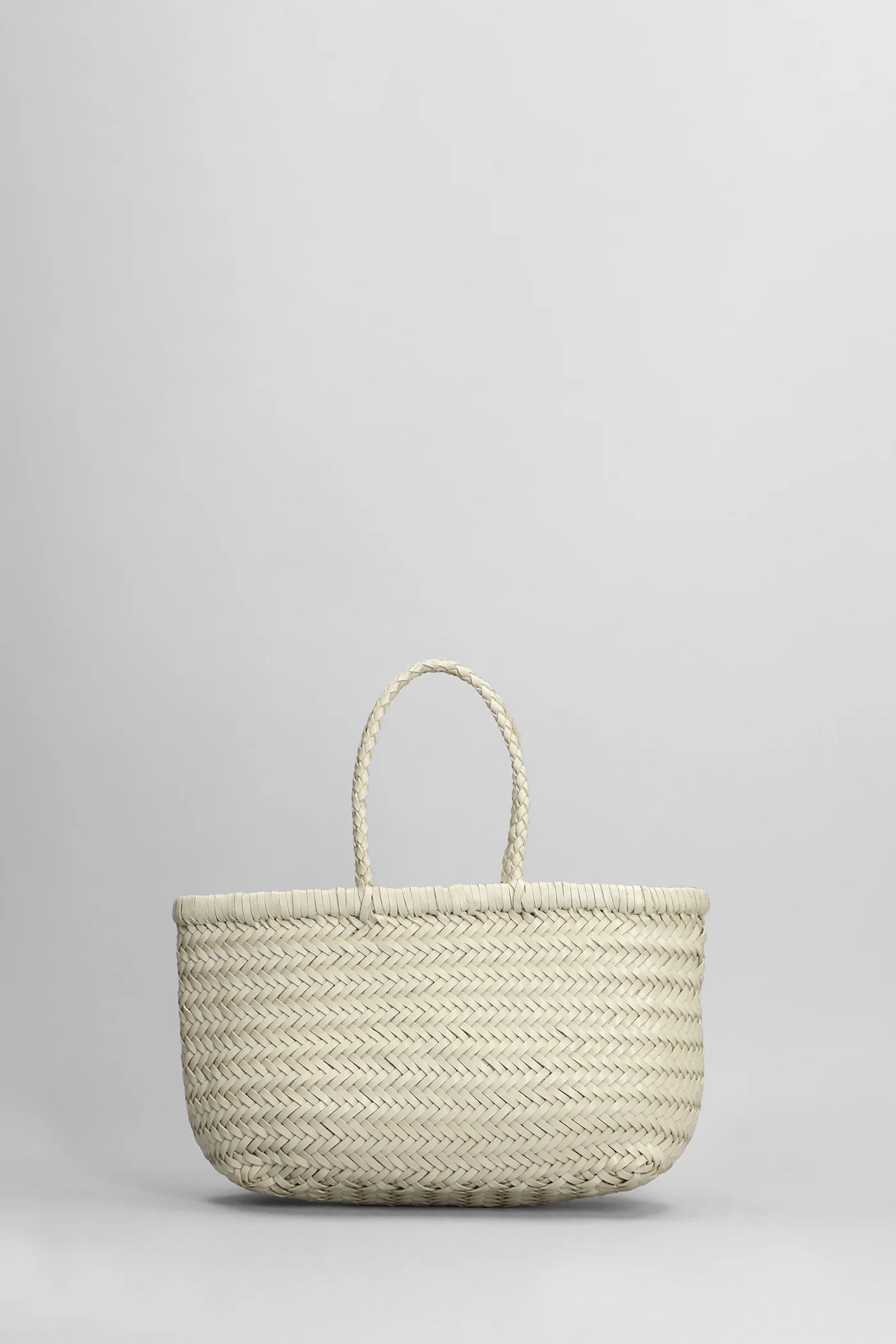 Triple Jump Mini Tote in beige leather - Image 3