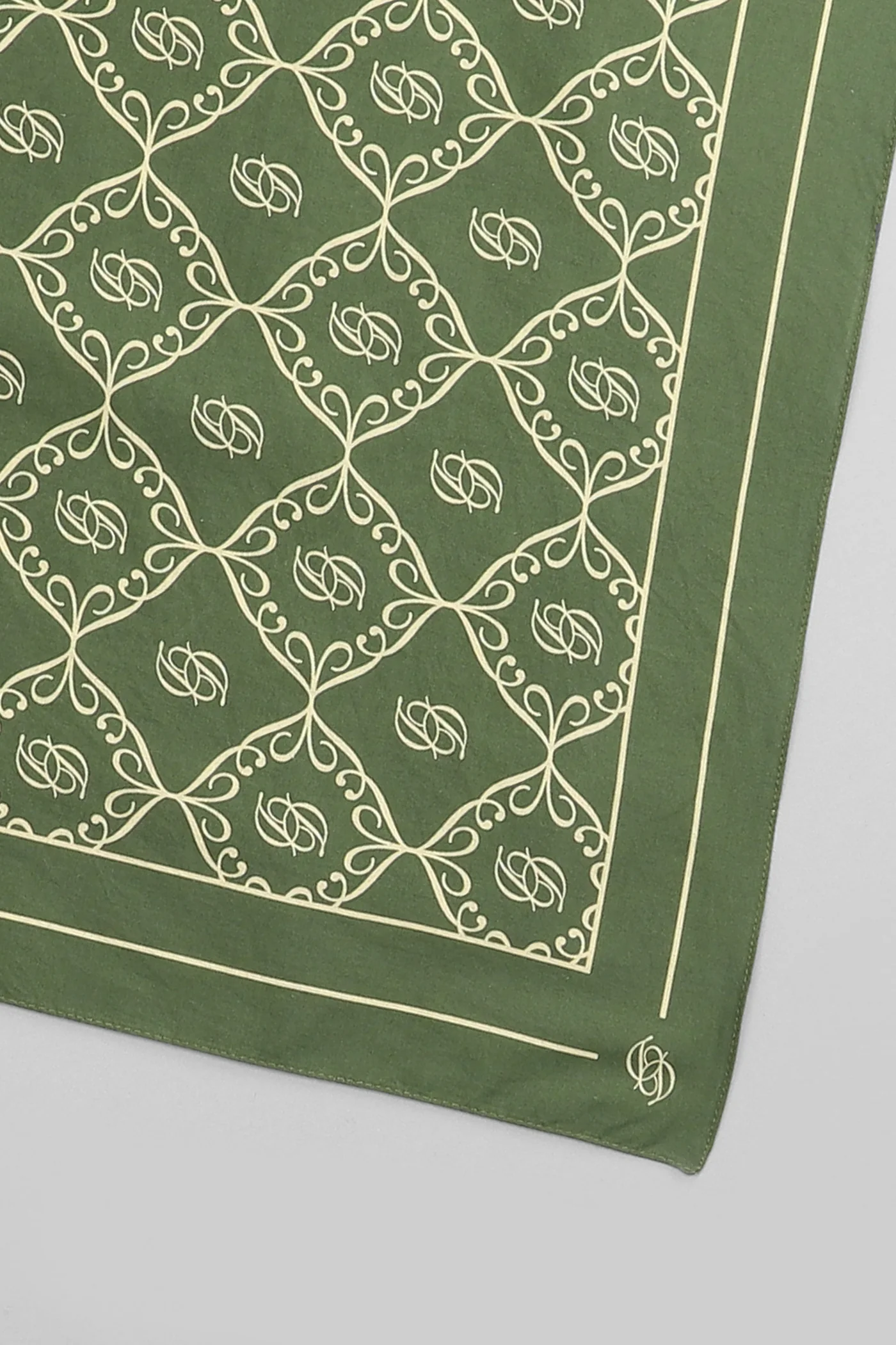 Foulard in khaki cotton - Image 2