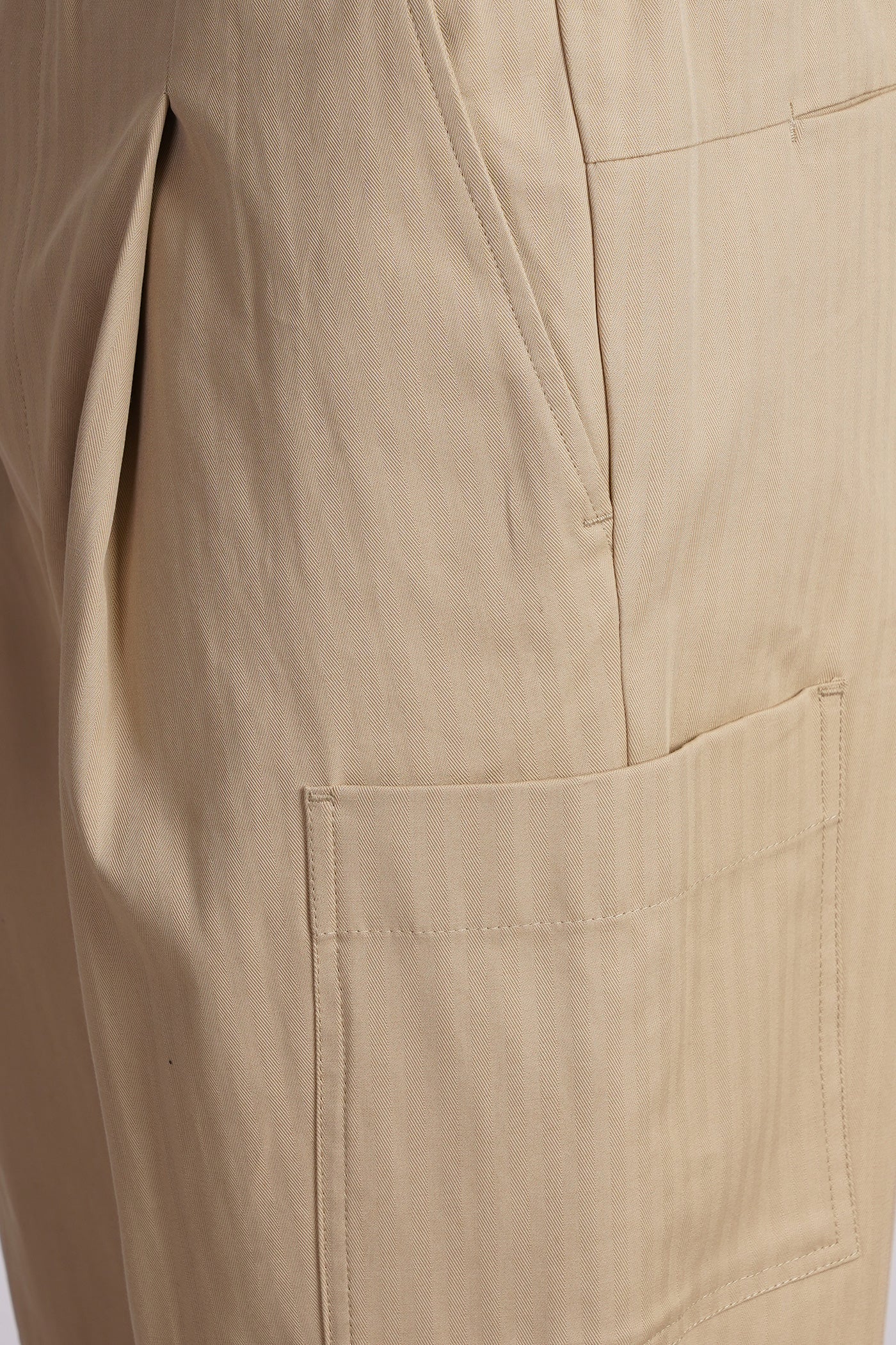 Pants in beige cotton - Image 5