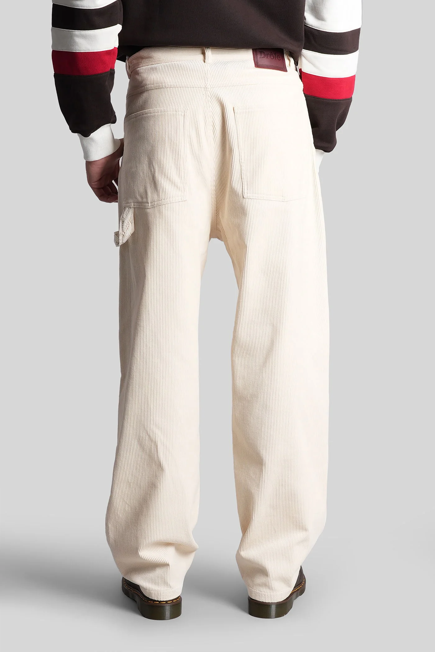 Pants in beige velvet - Image 3