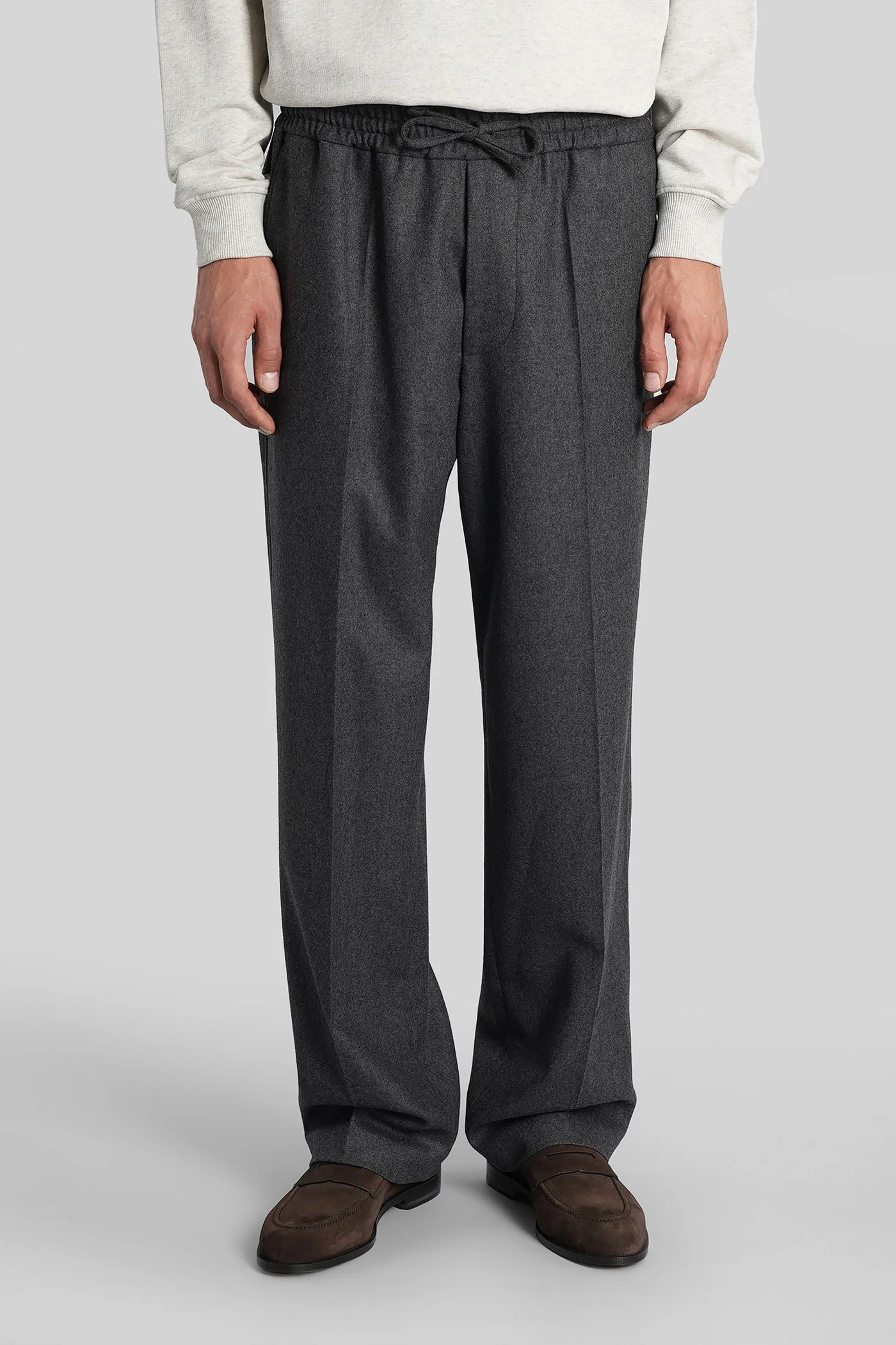 Pants in grey wool