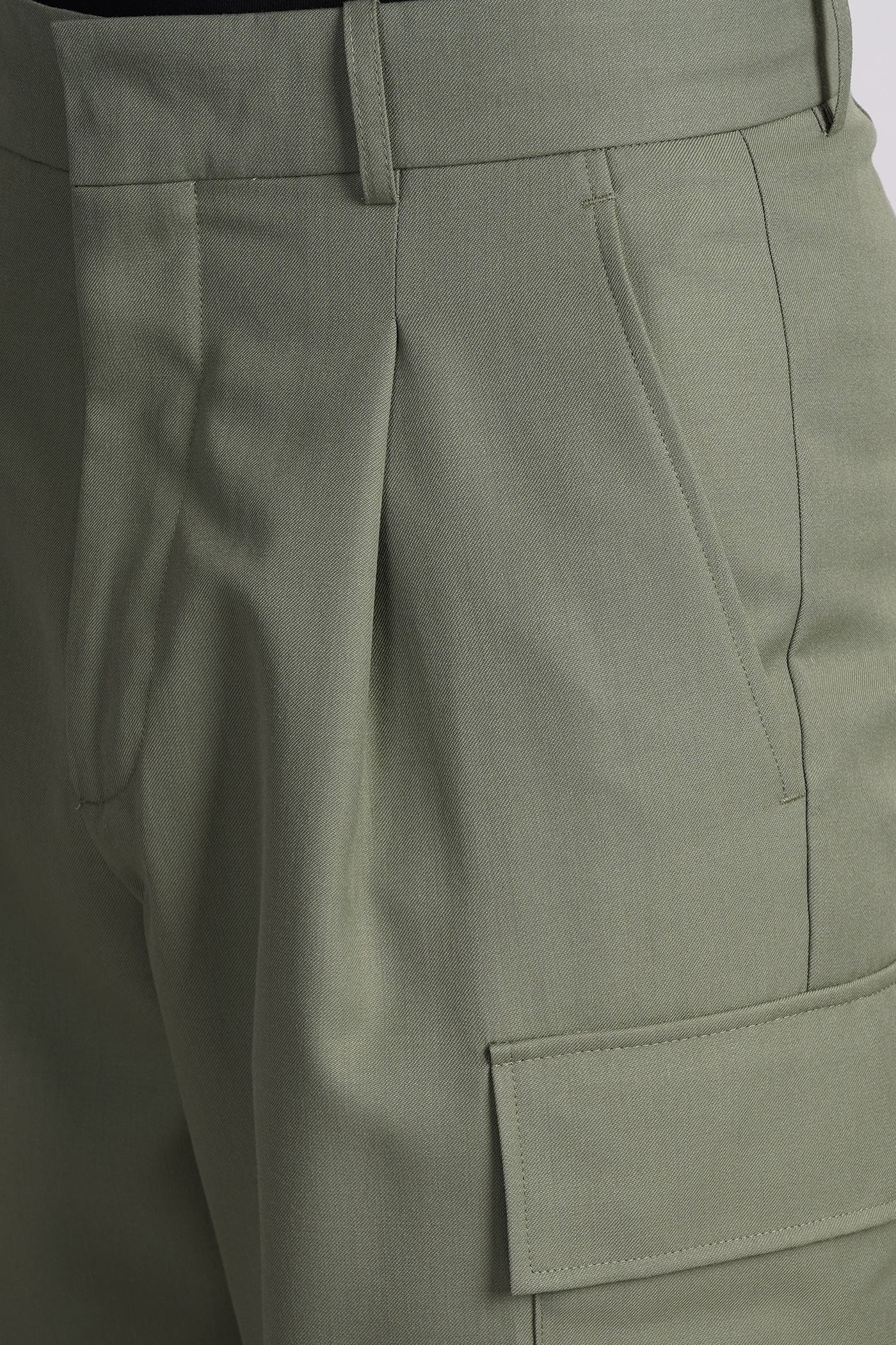 Pants in khaki wool - Image 5