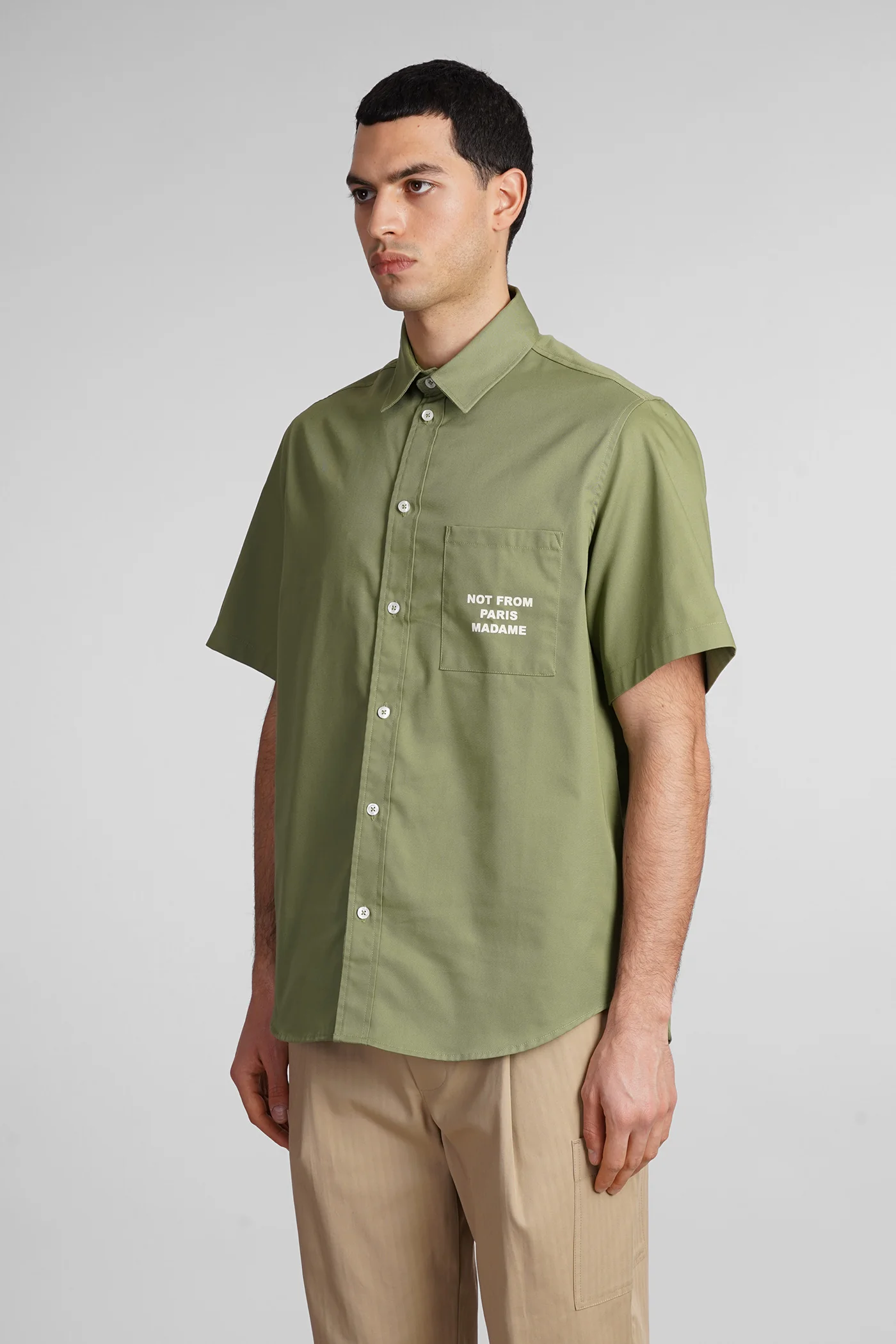 Shirt in green polyester - Image 4
