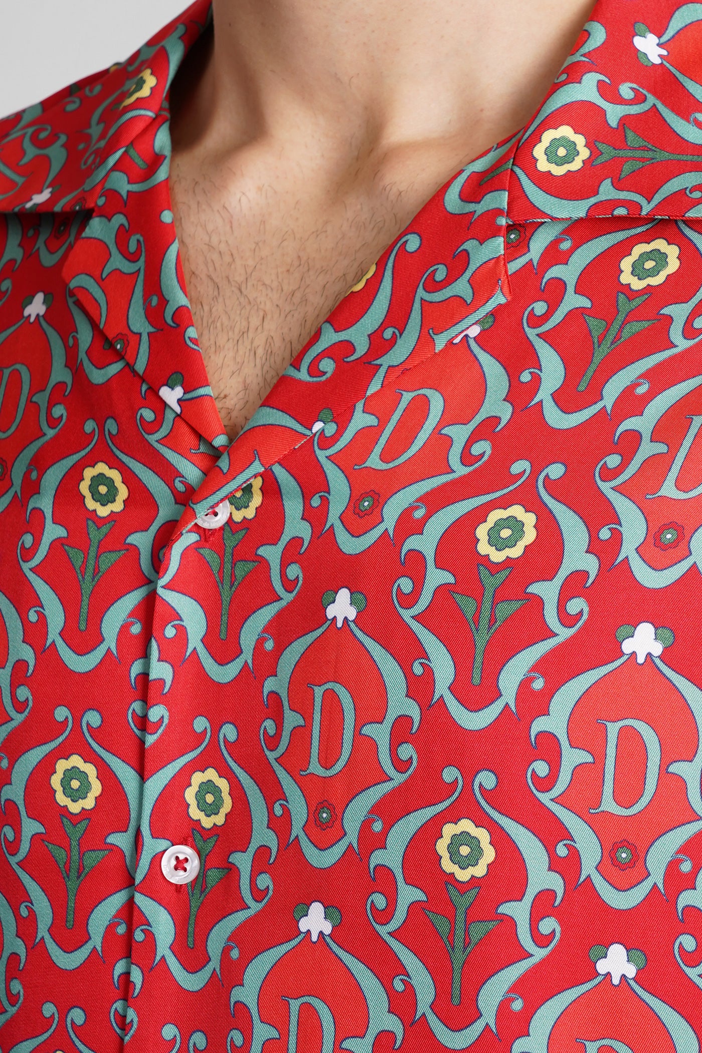 Shirt in red viscose - Image 5