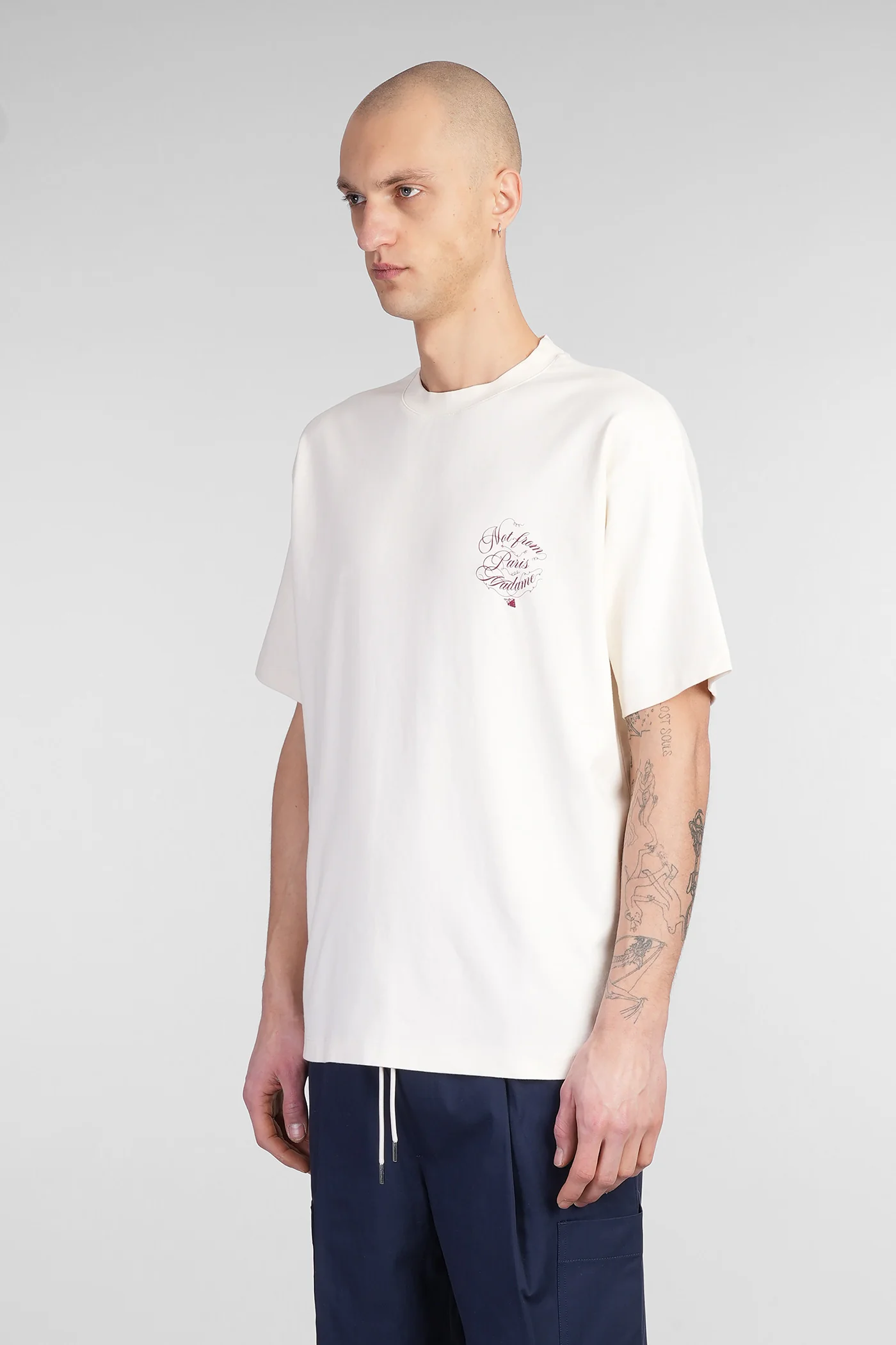 T-Shirt in beige cotton - Image 4