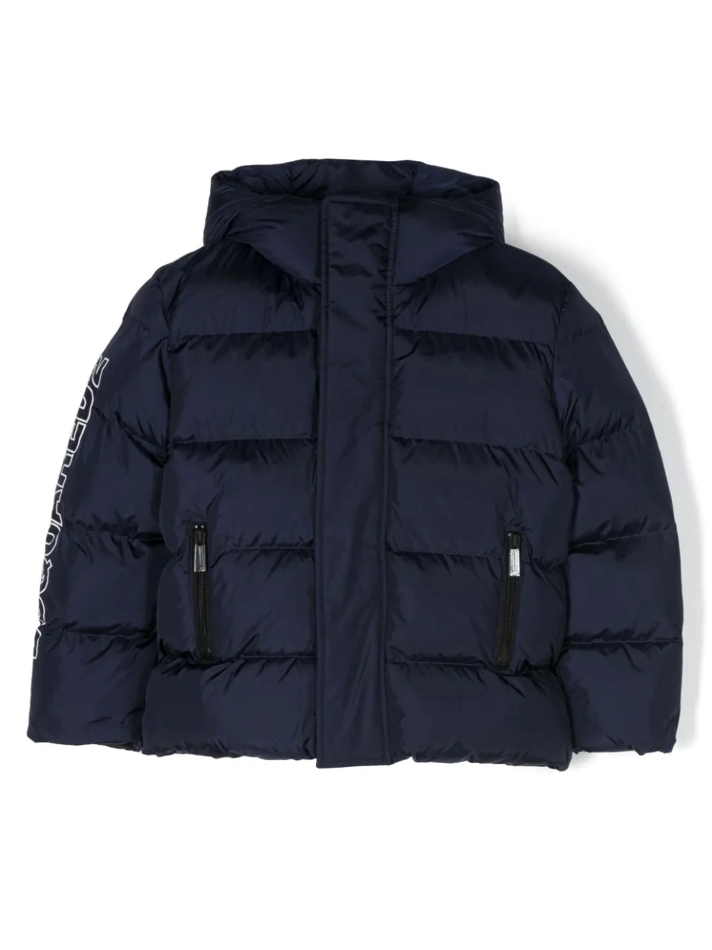 puffer in blue polyamide