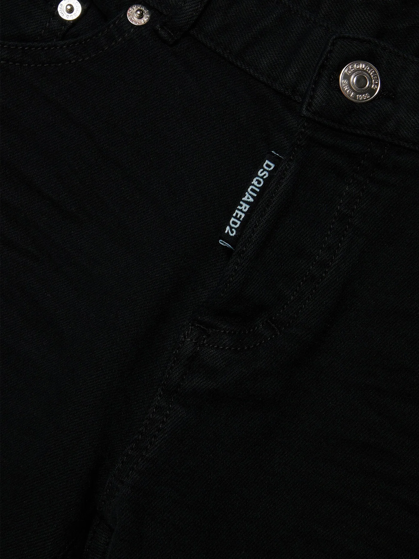 Shorts in black cotton - Image 3