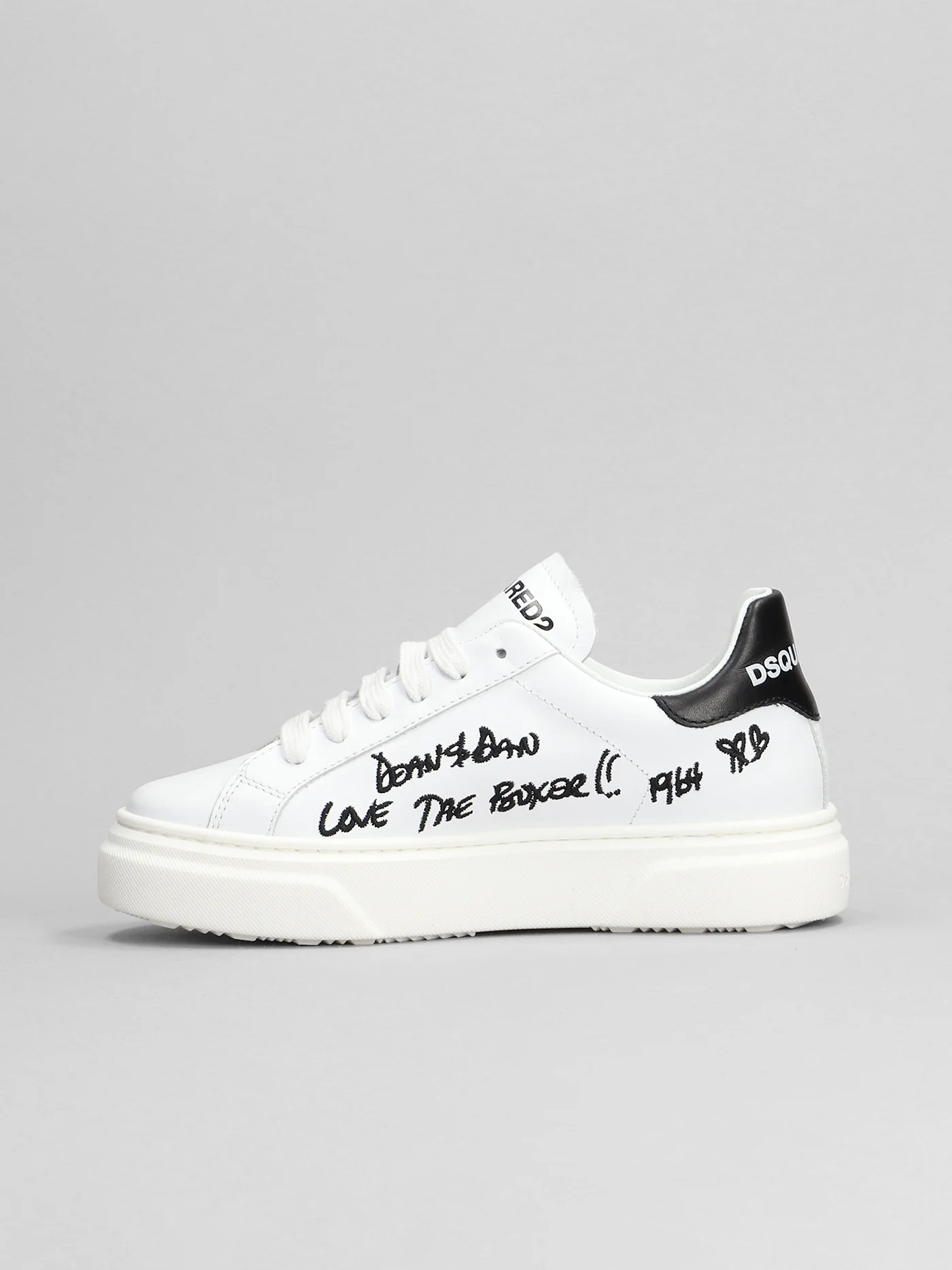 Sneakers in white leather - Image 3