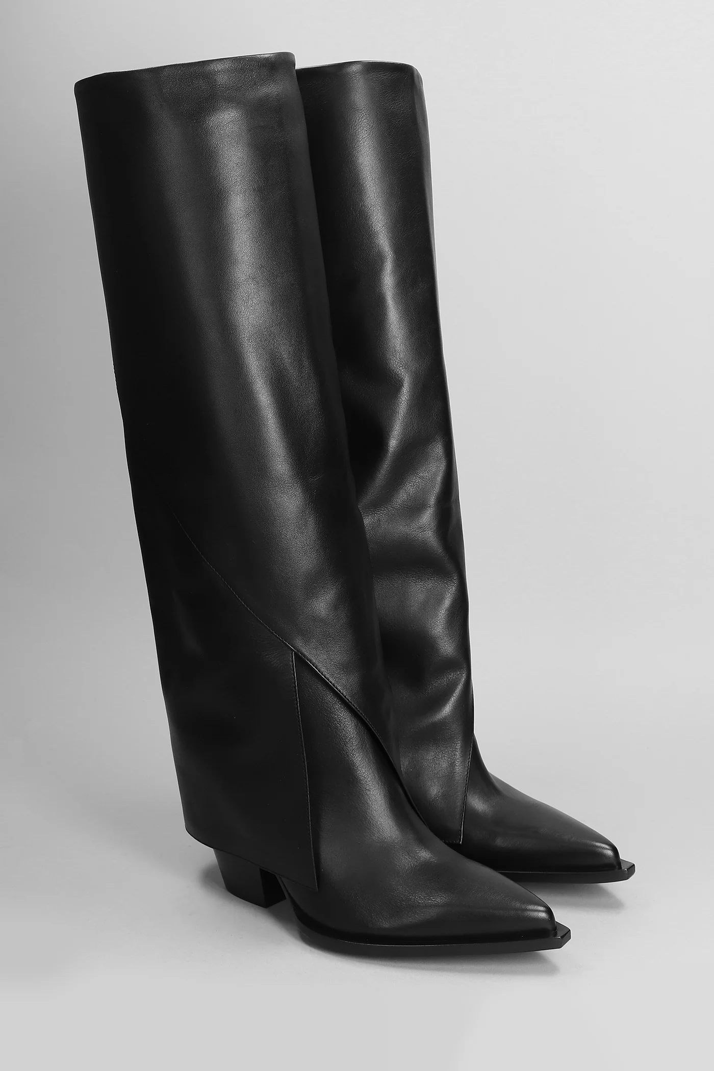 texan boots in black leather - Image 2