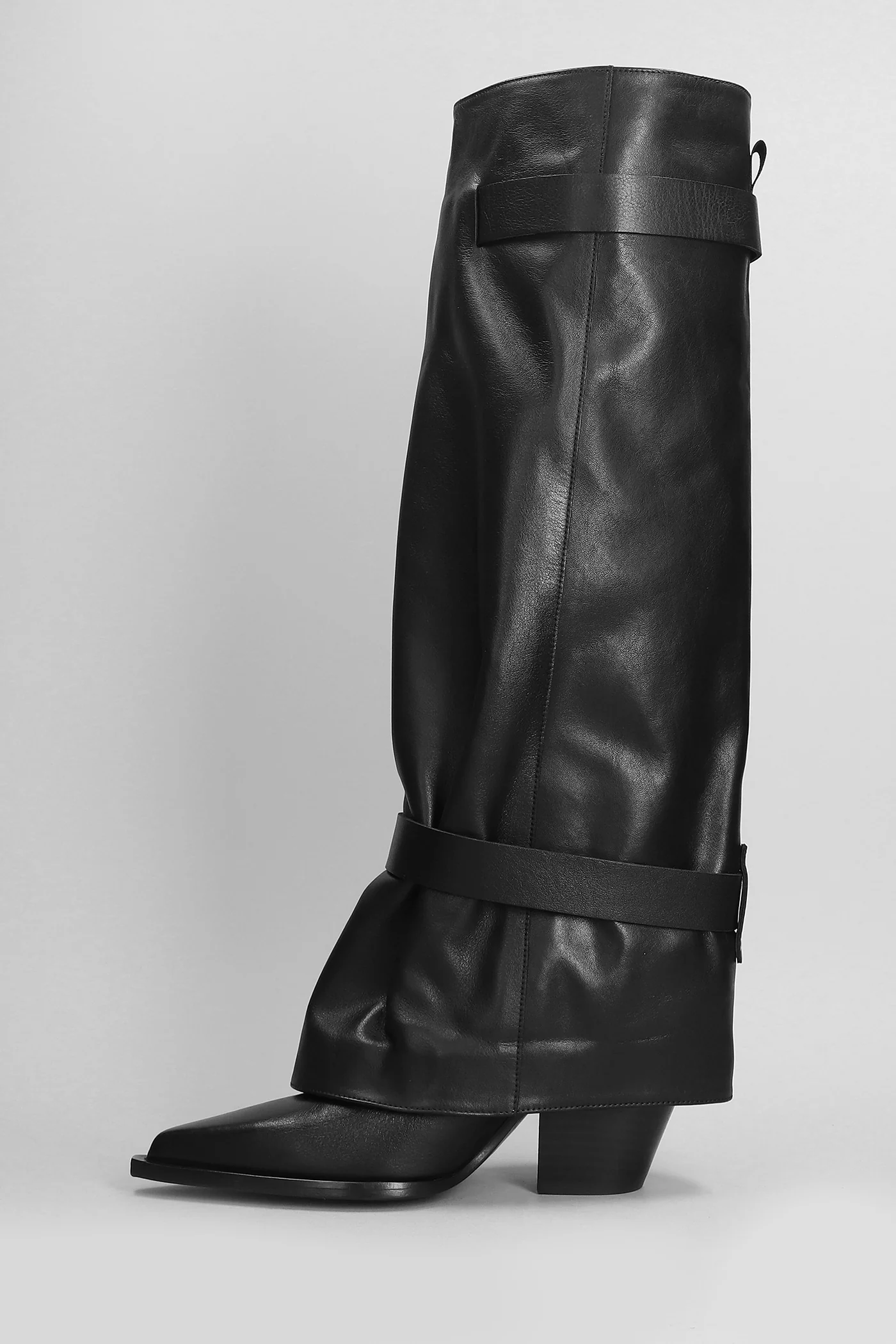 texan boots in black leather - Image 3